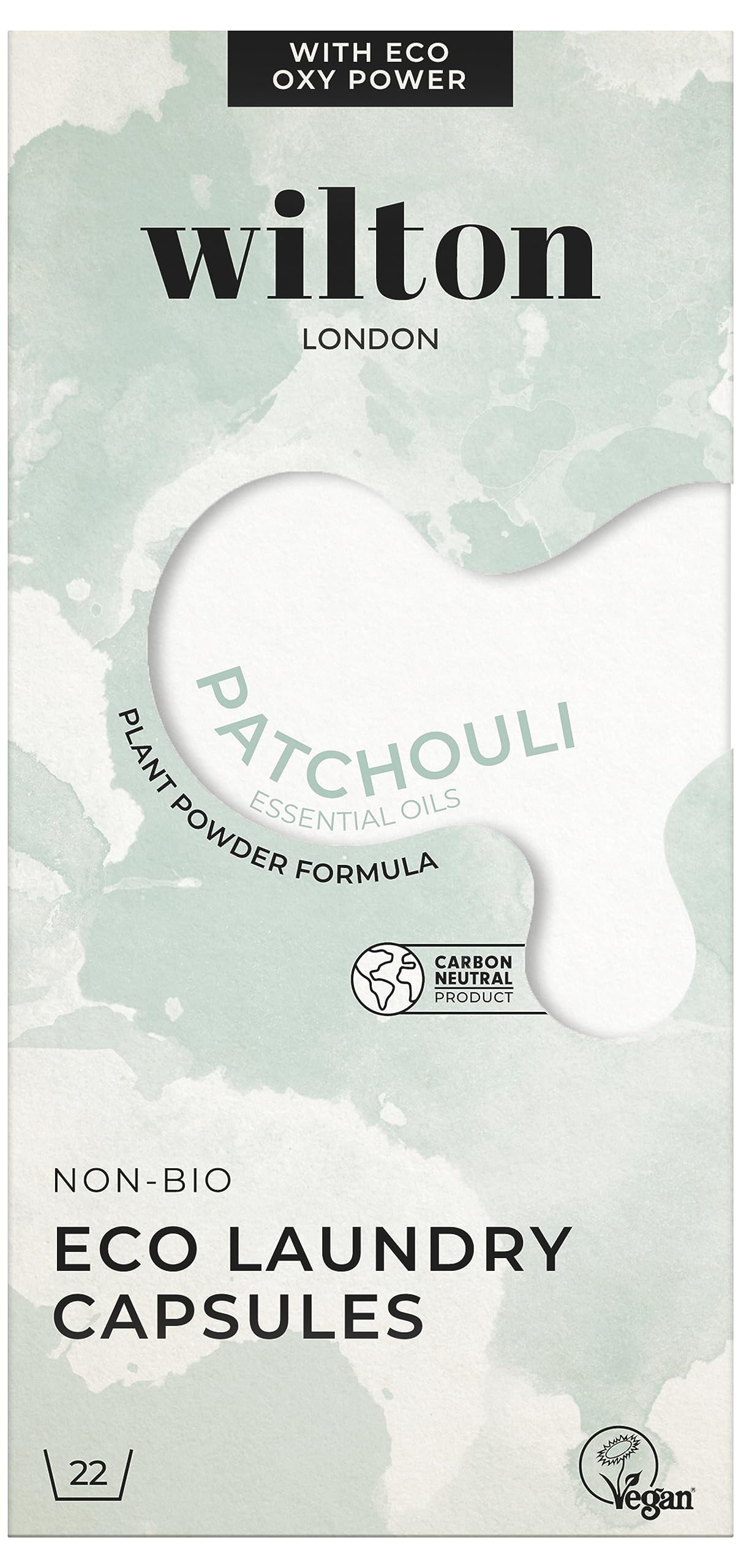 Wilton London Eco Friendly Laundry Capsules - Patchouli Scent | 22 Washes | Plastic Free 1
