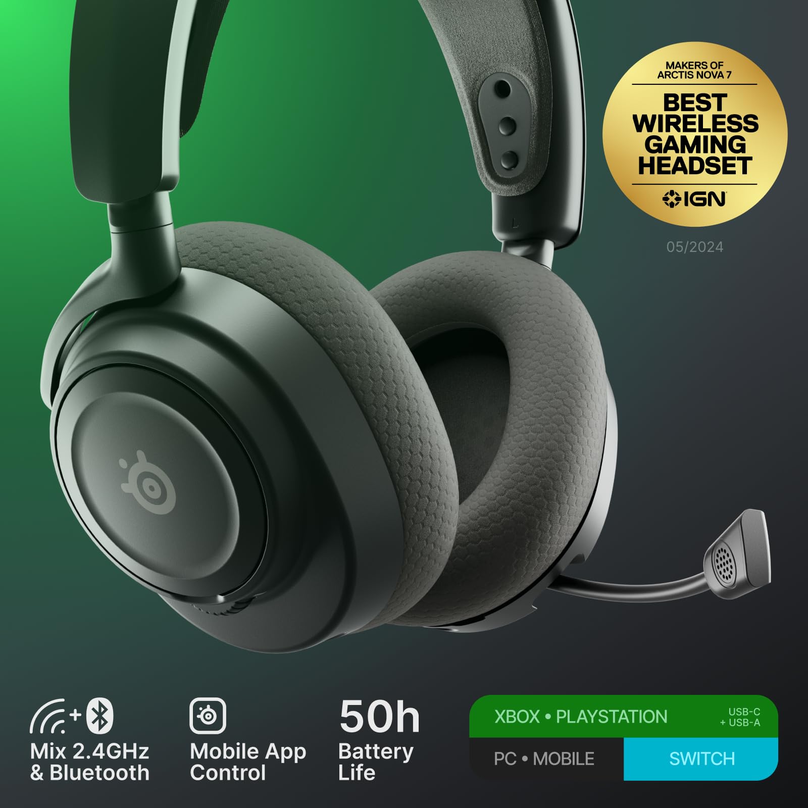 SteelSeries Arctis Nova 7X Wireless Gen 2 - Xbox & PC Gaming Headset with 2.4GHz + Bluetooth 9