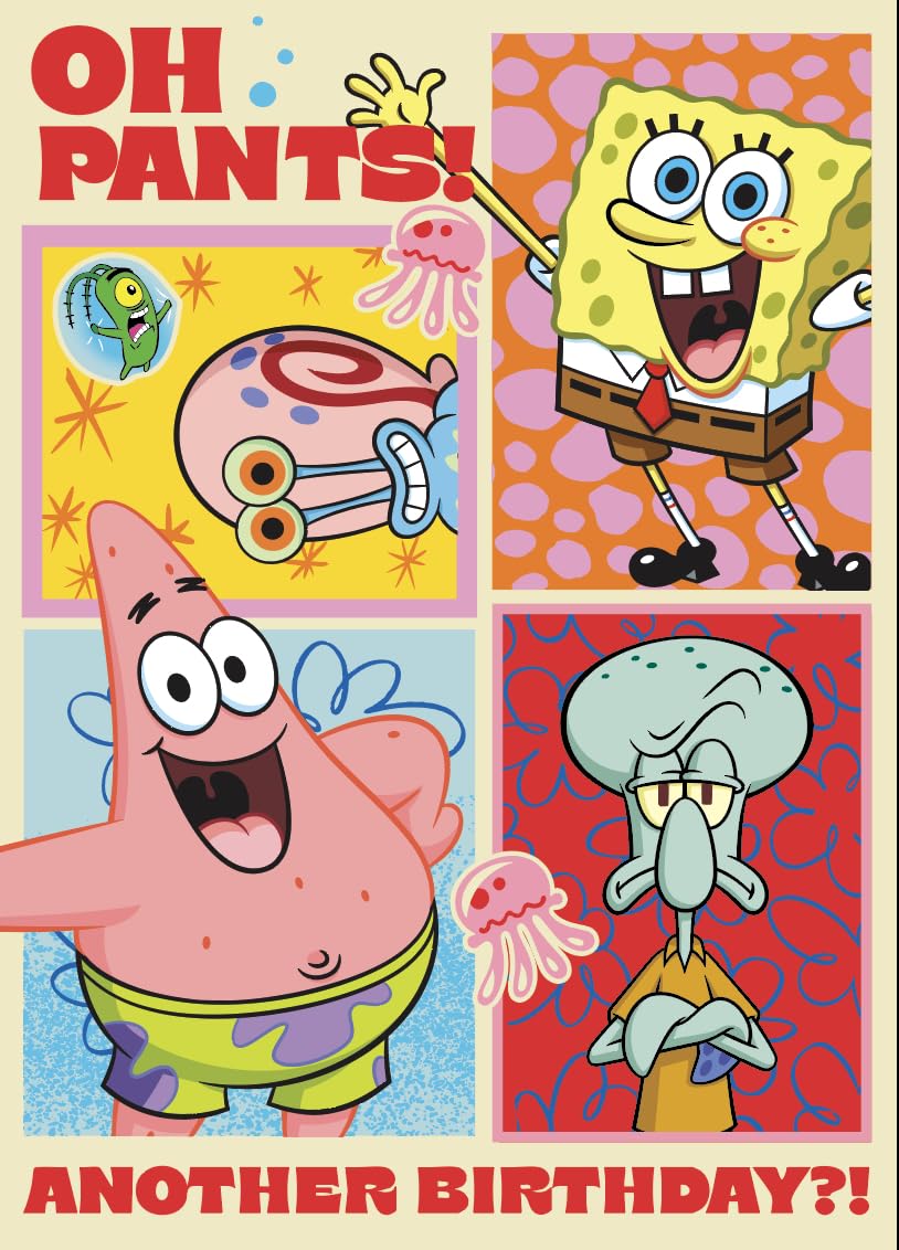 Danilo Promotions LTD SpongeBob SquarePants Funny Birthday Card | Premium Stock | Envelope Included