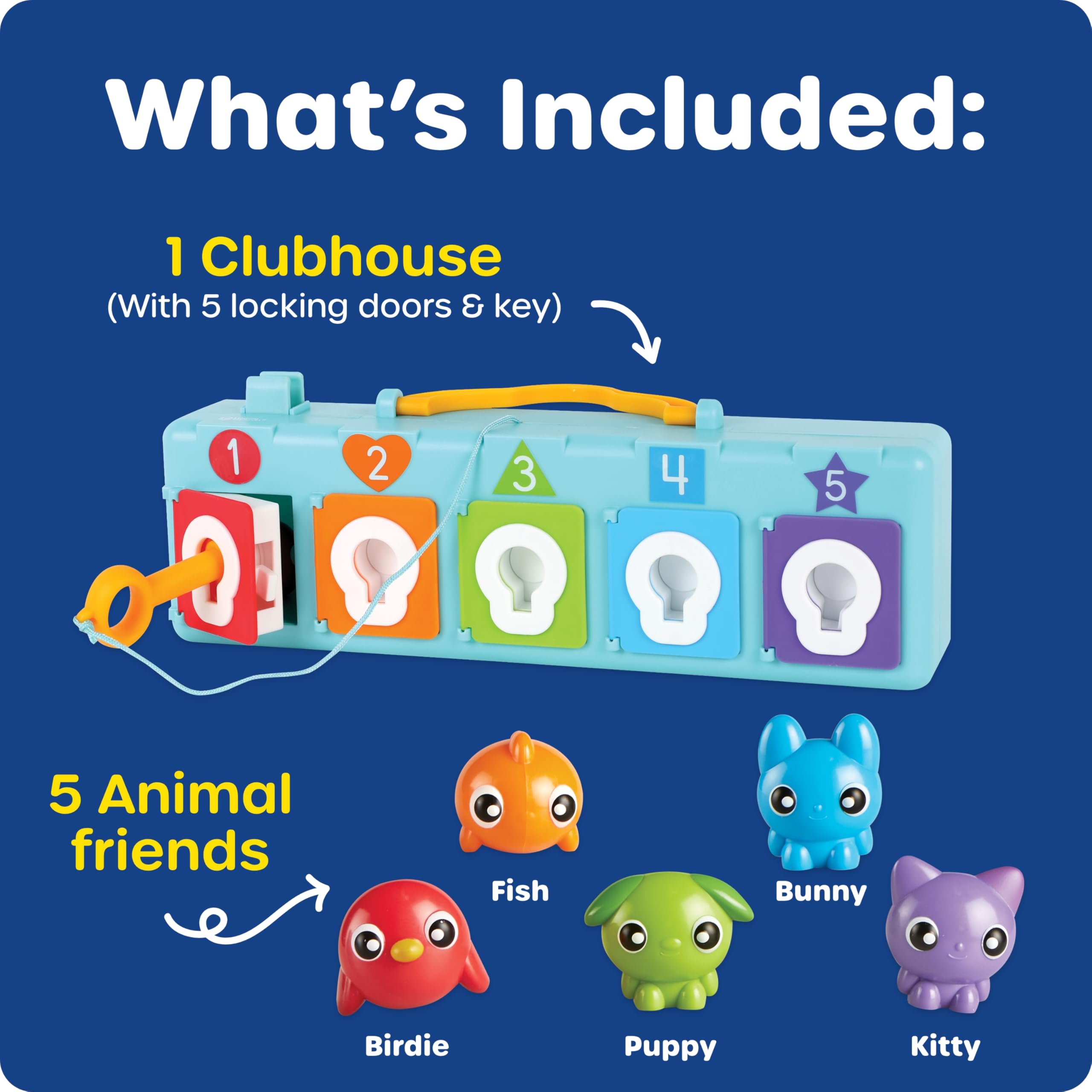 Learning Resources Lock & Key Clubhouse - Educational Fine Motor Toy for Toddlers 18 Months+
