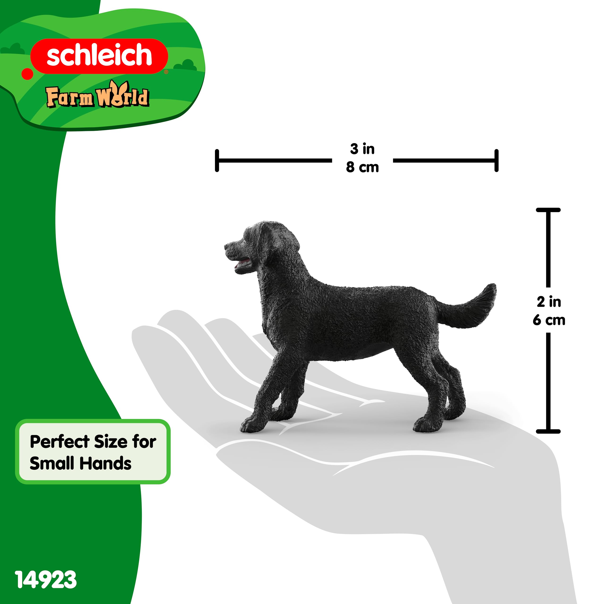 Schleich Farm World Black Labrador Retriever Female Toy Figurine - Ages 3+ | 14923 4