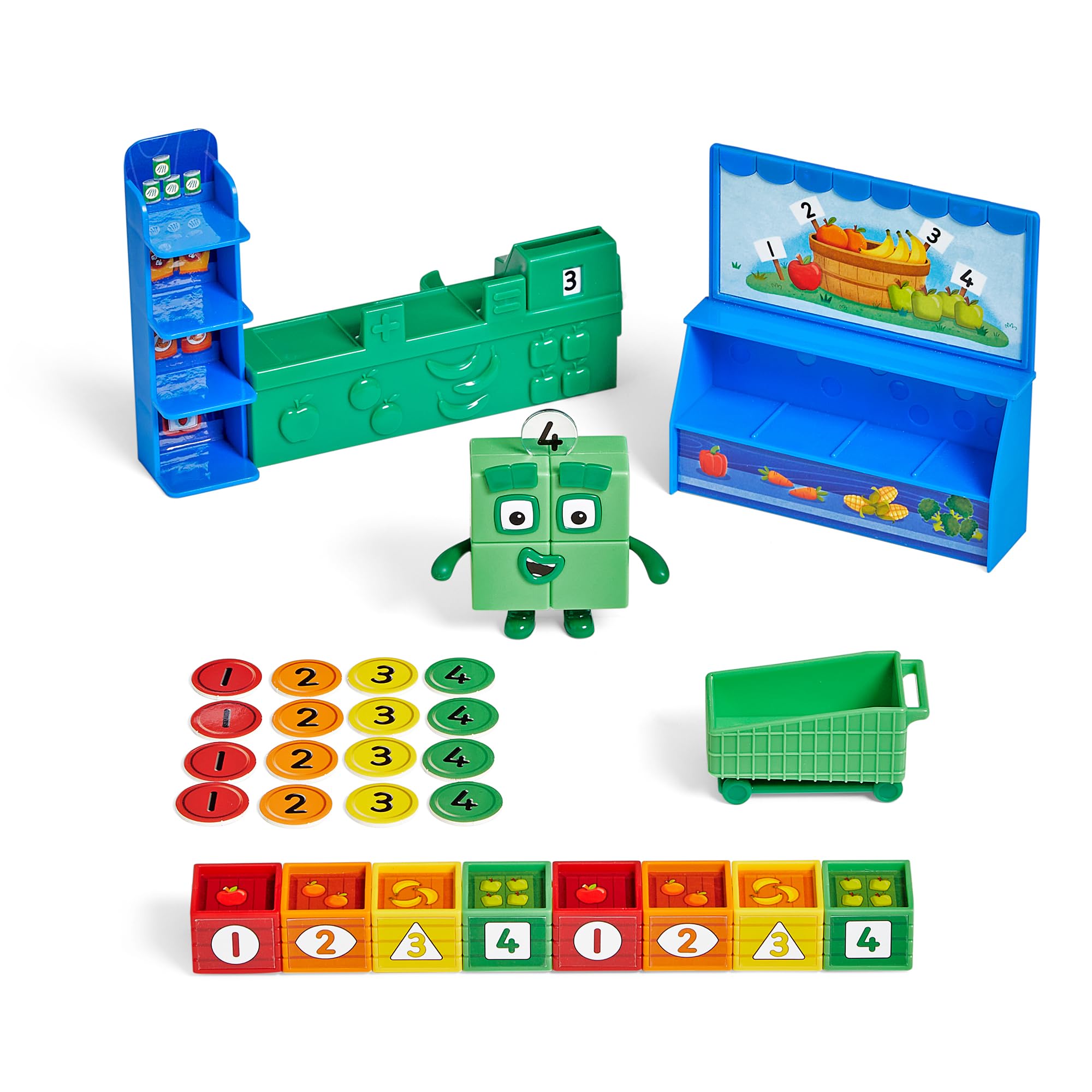 Learning Resources Numberblocks Add It Up Mini Market Role Play Toy for Counting and Addition | Ages 3+ 4