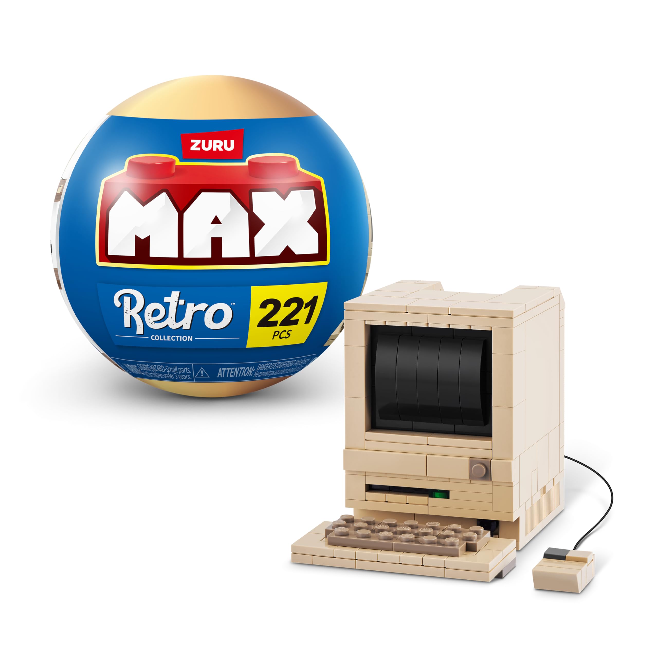 MAX Premium Retro-Bausteine ​​– Klassischer Computer-Bausatz für Kinder ab 3 Jahren