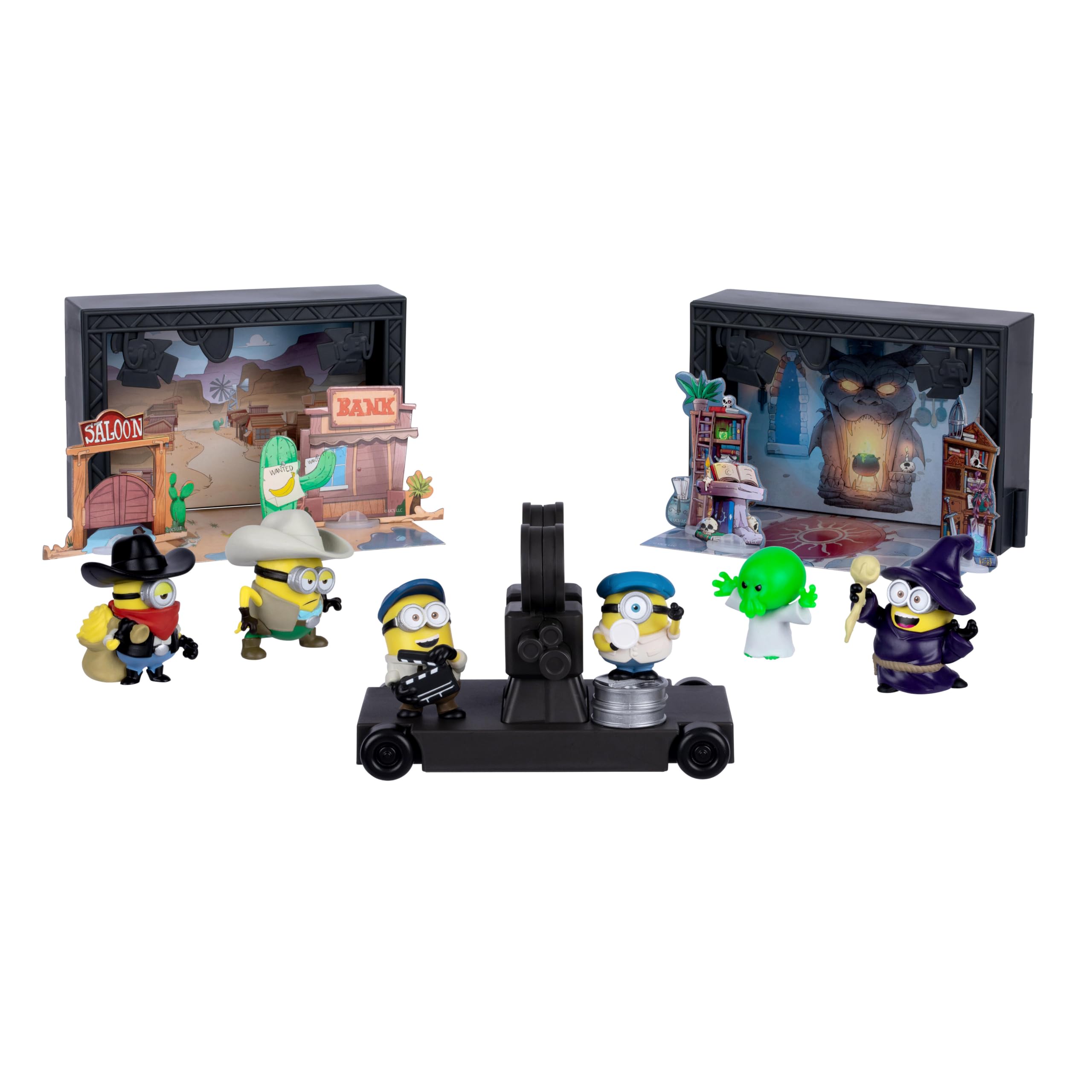 MINIONS Illumination's Monsters Backlot Studio Set with 6 Figures | Ages 4+ | Model 59368