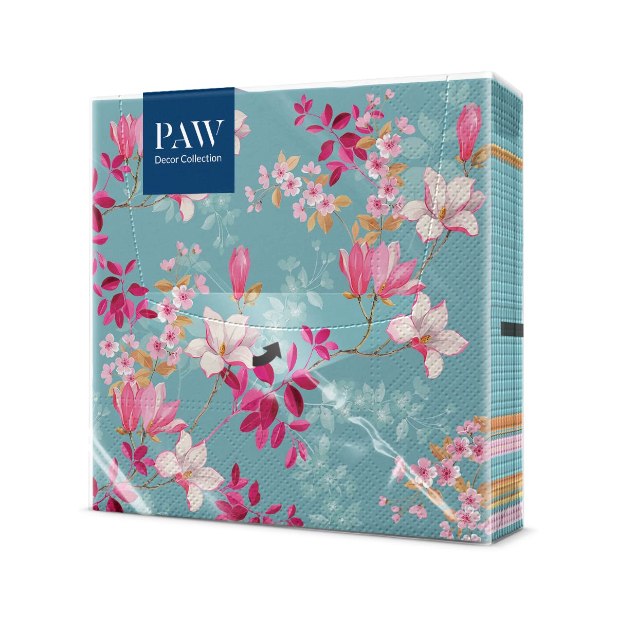 PAW Decor Collection Napkins - 3-Ply, Magnolia Pattern | 33 x 33 cm | 20 Count 8
