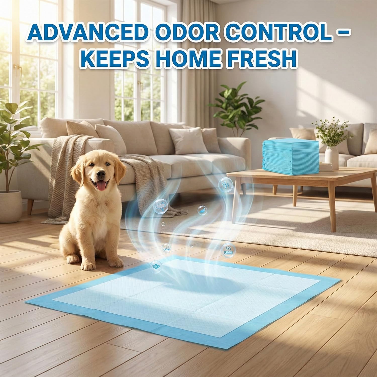 PET'S HUB Disposable Training Pads - Extra Large, 50 Count | 5-Layer Protection | Leak-Proof 3