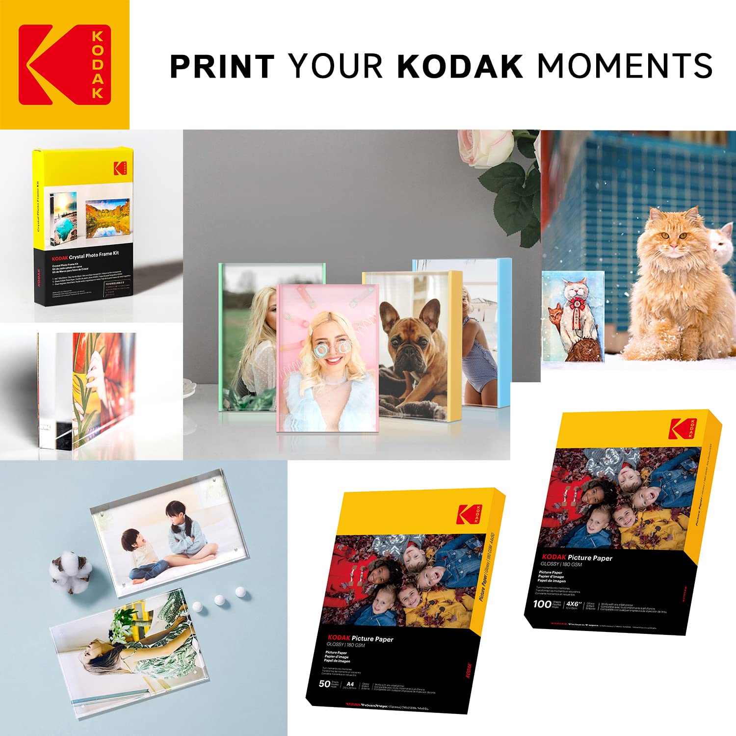 KODAK Snapshot Photo Paper - 100 Sheets, A6 Size, 180 g/m², Glossy Finish 6