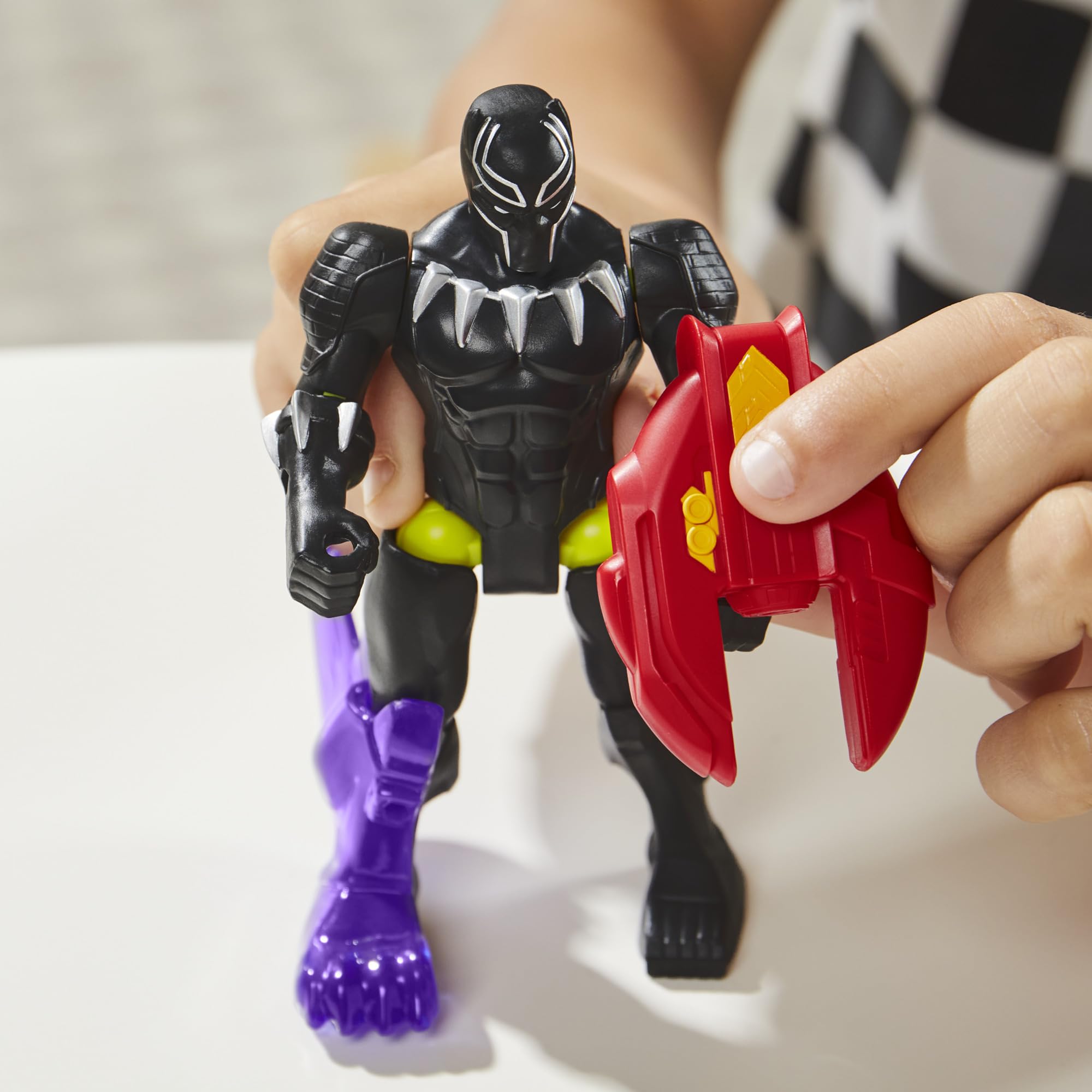 Marvel MixMashers Black Panther Action Figure - 5 Inch Size | Interchangeable Parts | Ages 4+ 6
