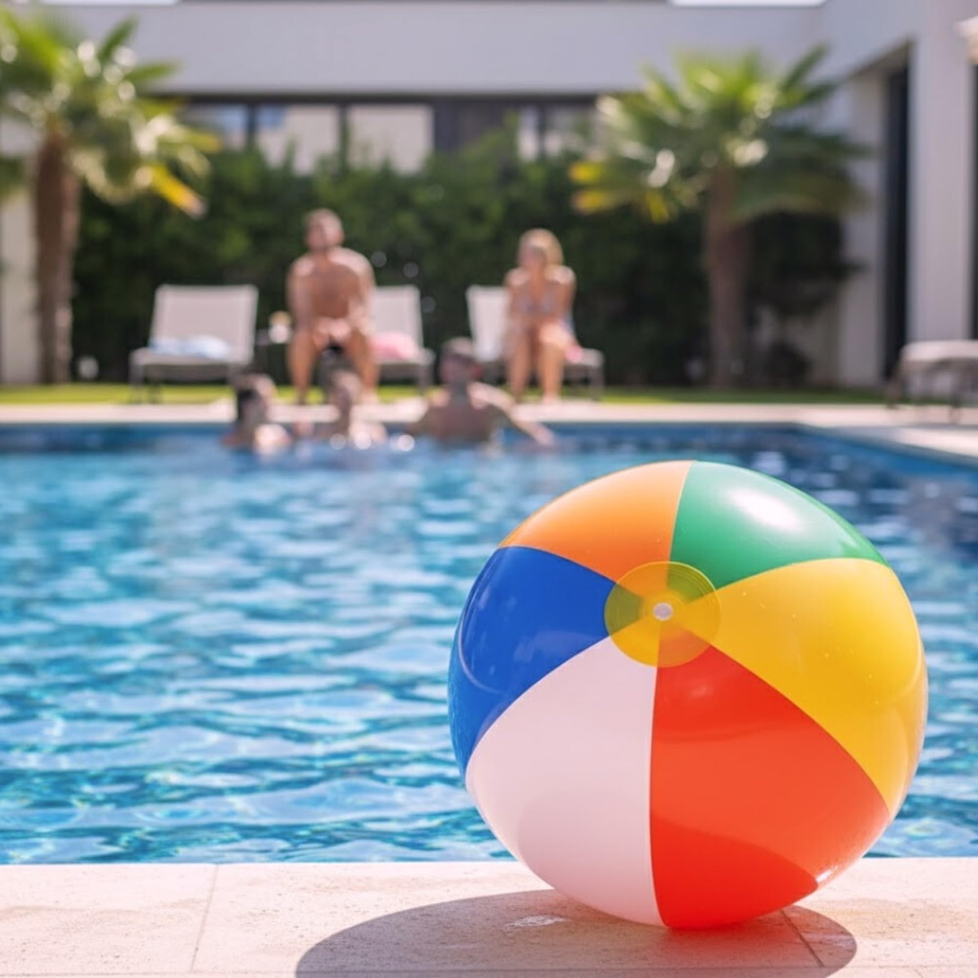 SHATCHI Inflatable Rainbow Beach Ball - 2 Pack | 16 Inch | Multicolour