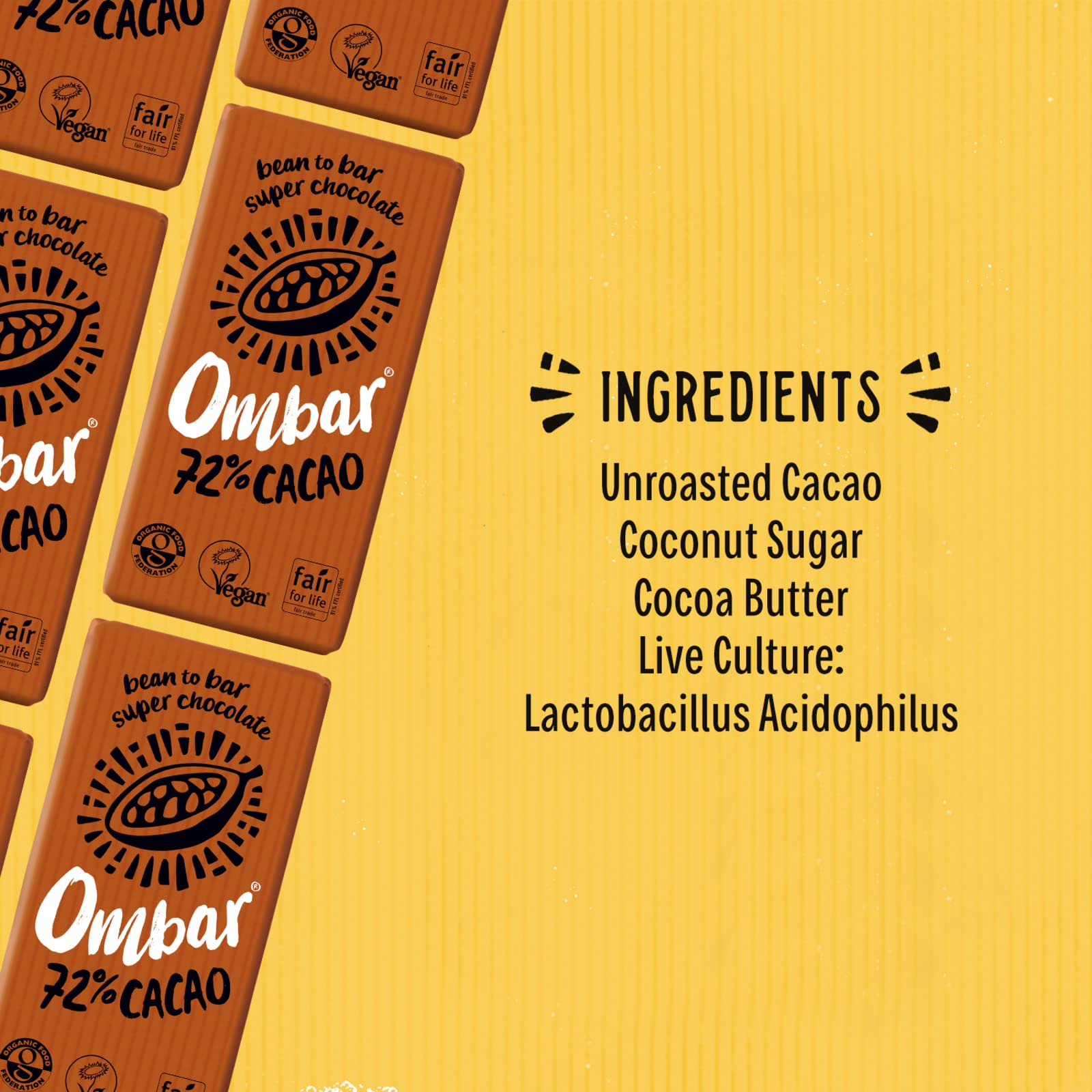 Ombar 72% dunkle Schokoladentafel – Bio-Fairtrade-Vegan-Schokolade 5