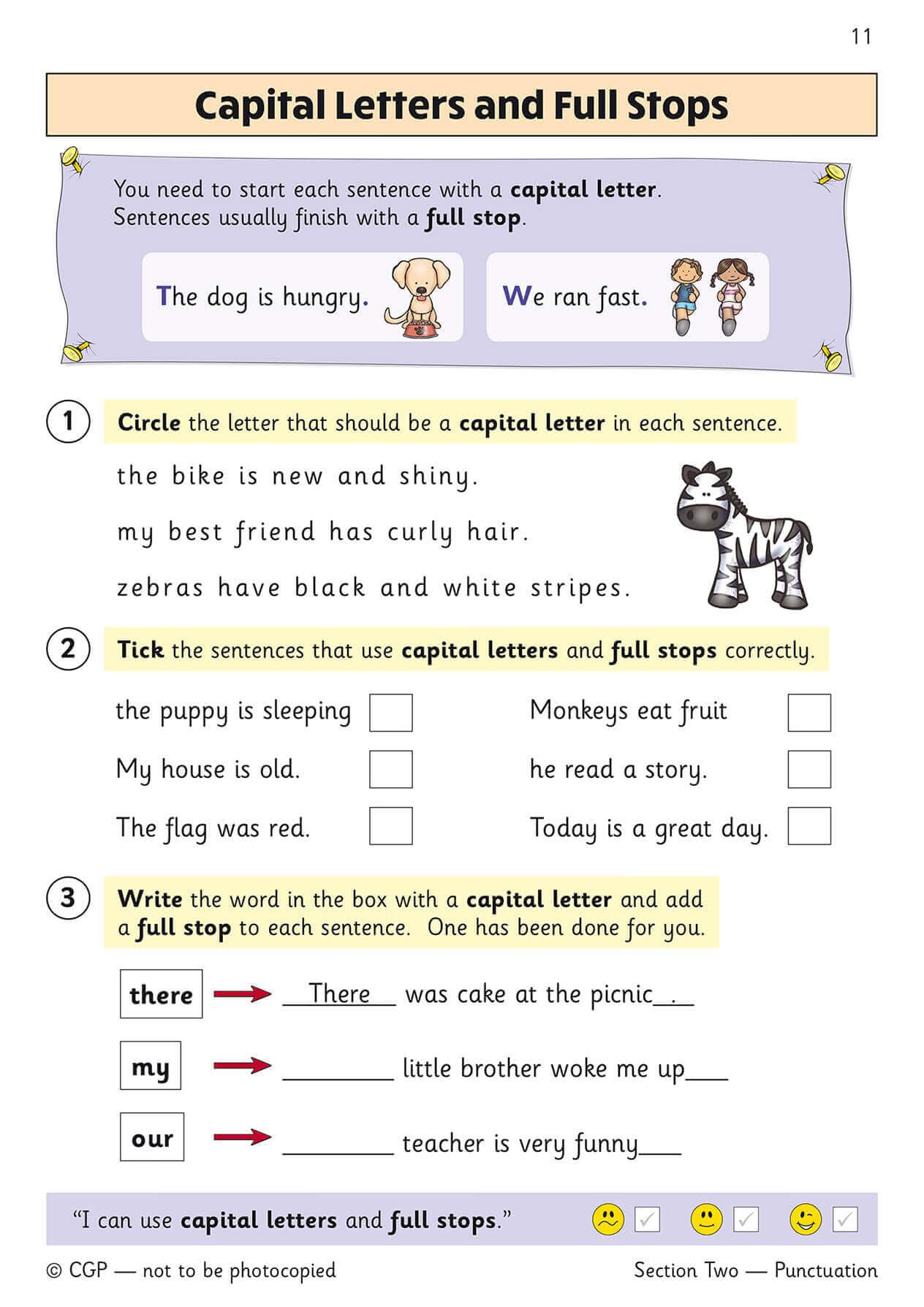 CGP KS1 English Targeted Question Book - Grammar, Punctuation & Spelling for Year 1 | Paperback 3