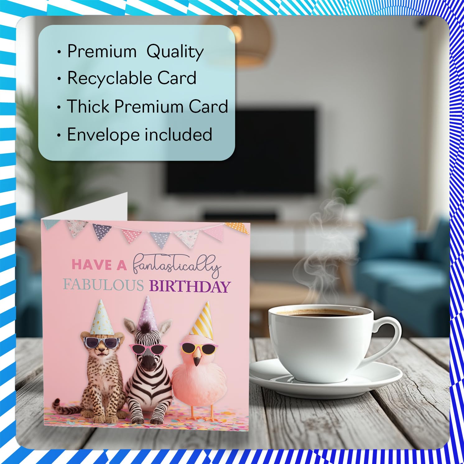 Stuff4 Fantastically Fabulous Birthday Card for Women | 145mm x 145mm | UK Made 3