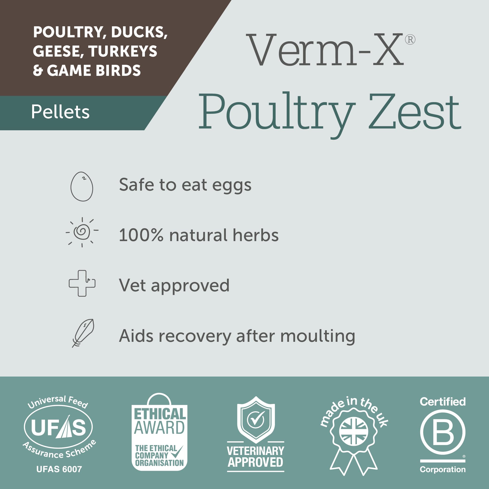 Verm-X Poultry Zest for Recovery After Moulting. Restores and Maintains Con 3