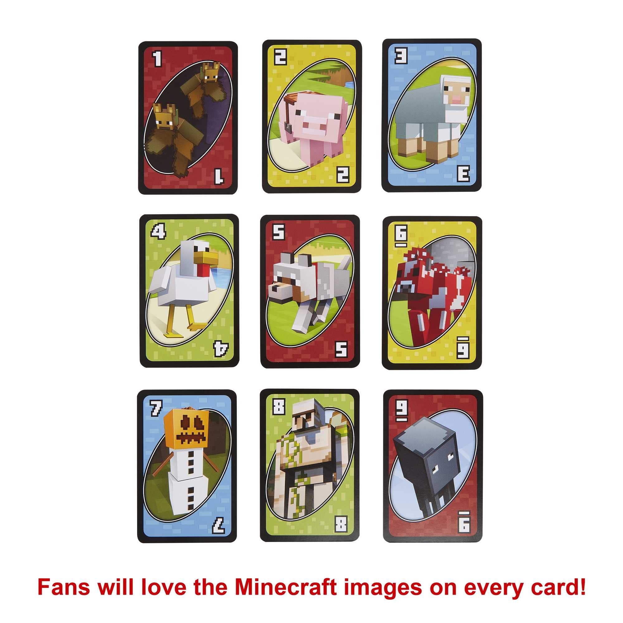 Mattel Games Uno Minecraft Card Game - Special Creeper Rule Card | Multilingual | Unisex Children 4