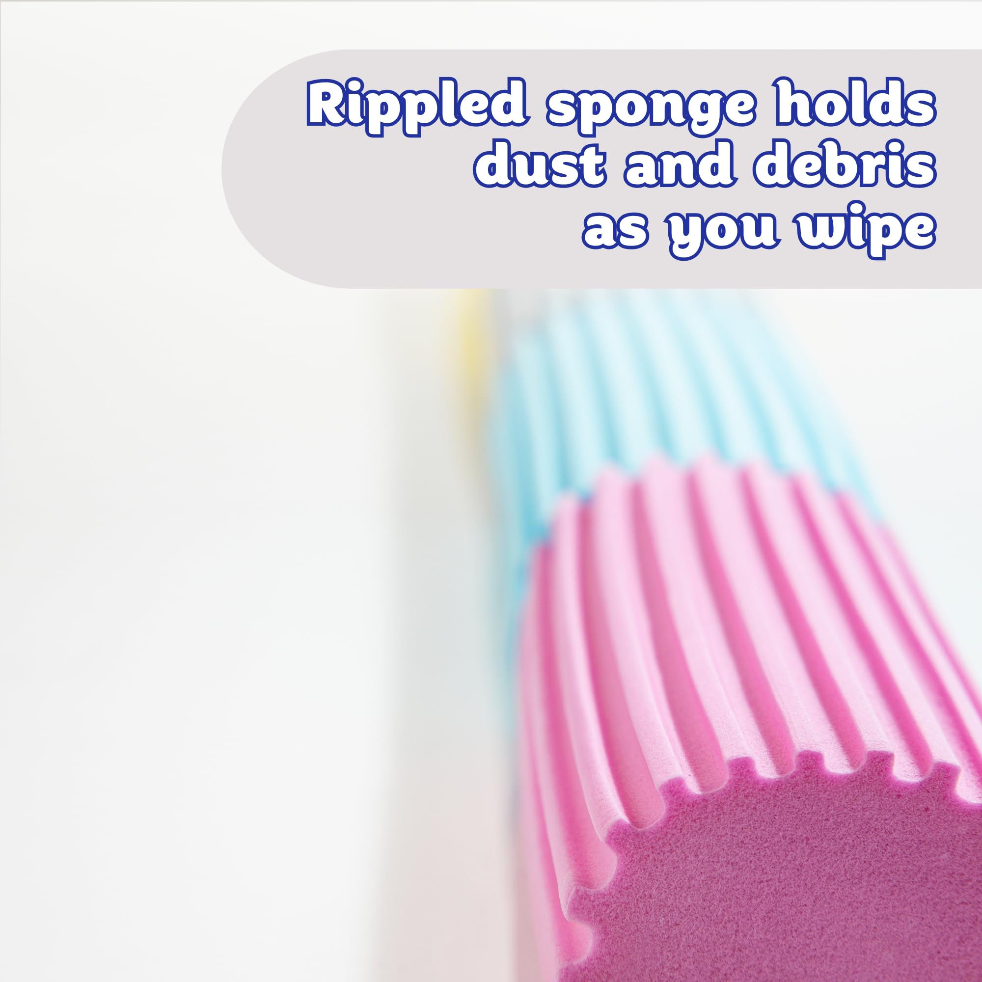Scrub Daddy Damp Duster - Traps Dust & Debris | Blue, Washable Sponge | 150x60x50mm 3