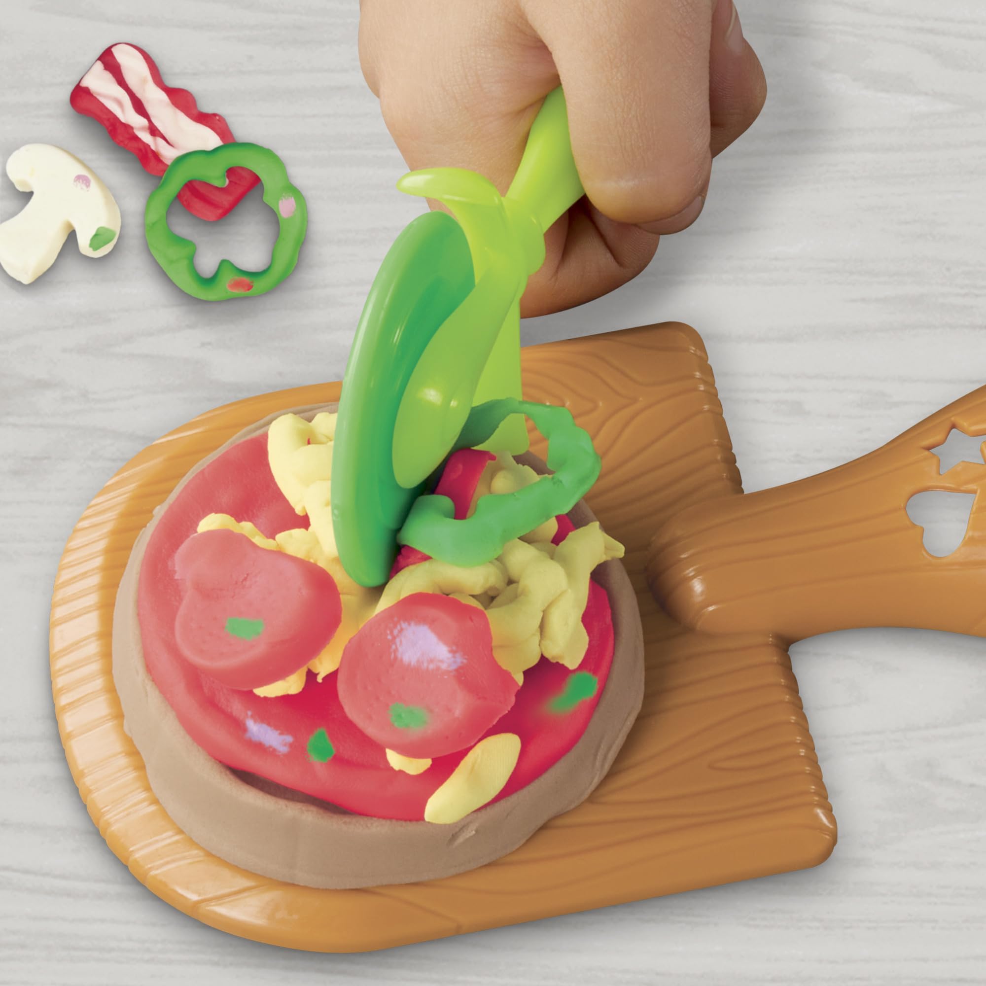 Play-Doh Kitchen Creations Pizza Oven Playset with 6 Cans of Modeling Compound | Ages 3+ 7