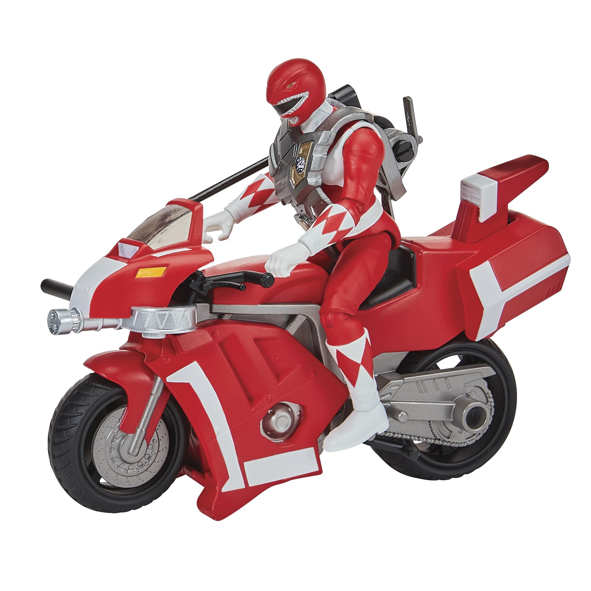 Playmates Power Rangers Mighty Morphin Re-Ignition Tyrannosaurus Battle Bike with Red Ranger Figure 3