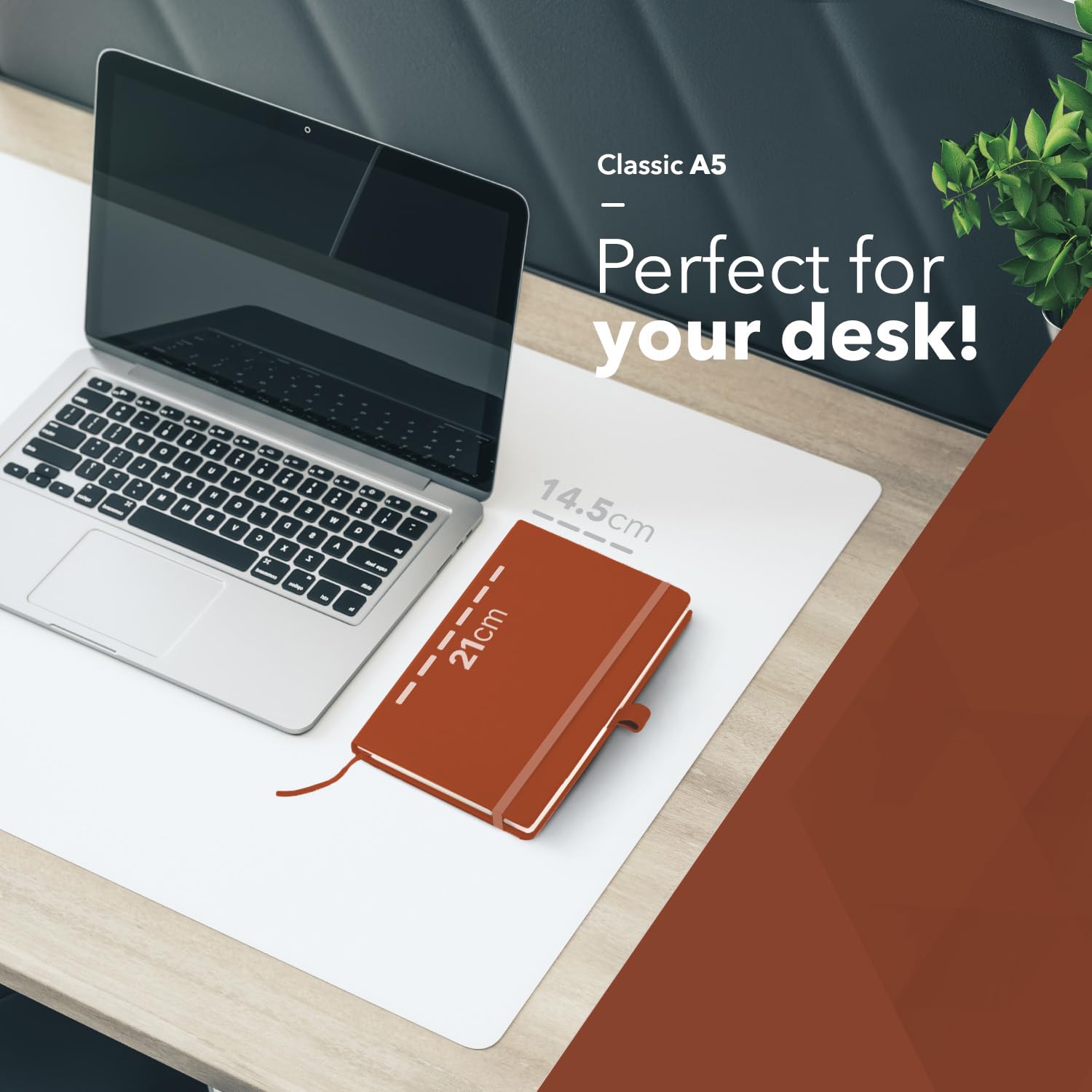 delka A5 Notebook - 220 Pages Ruled Journal | Vegan Leather Soft Cover | Brown 5