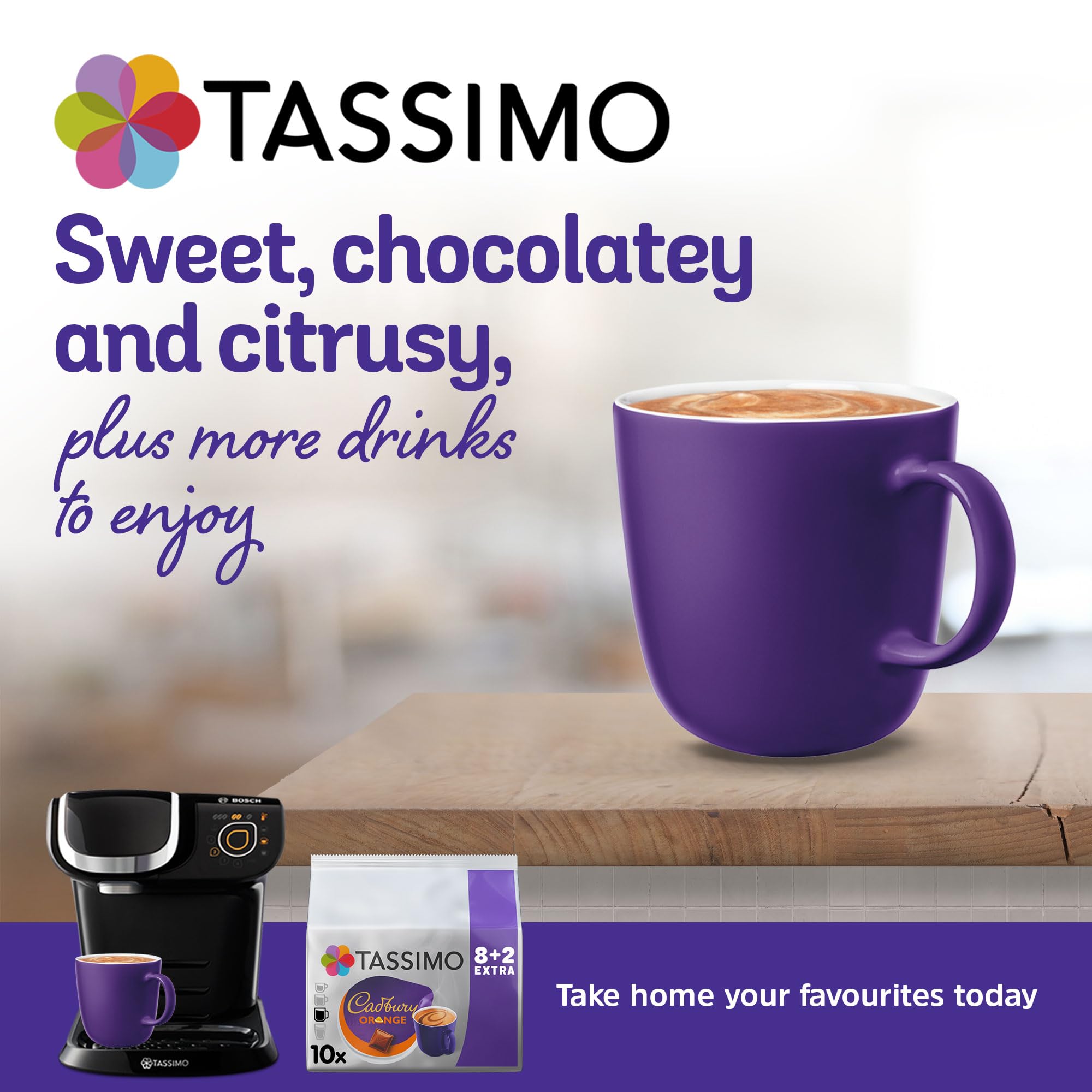 Cadbury Orange Heiße Schokolade Tassimo-Pads x50 (5er-Pack) – Reichhaltige Kakao- und Zitrusmischung 4