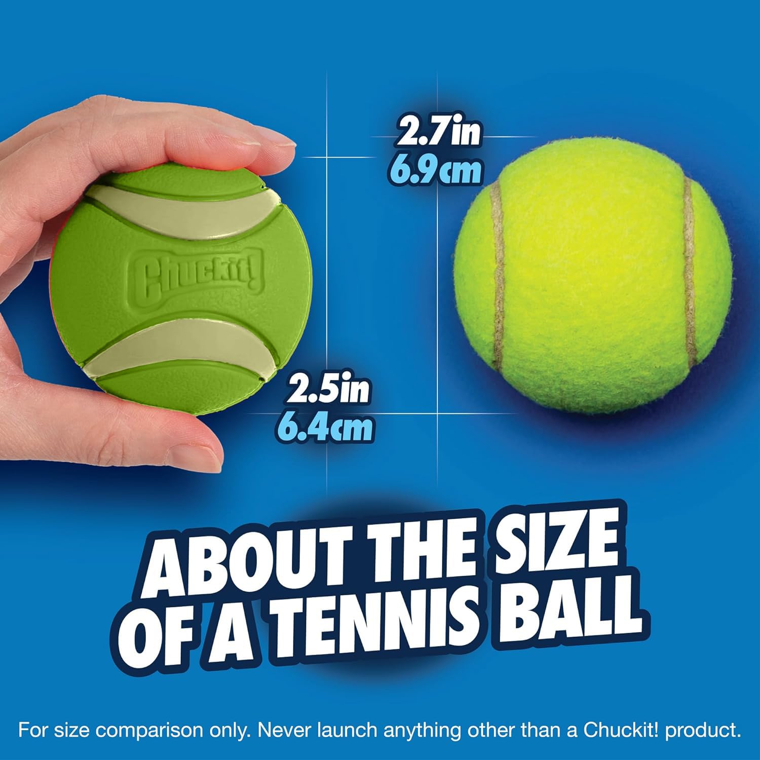 Chuckit! Max Glow Ultra Squeaker Ball - Glow in the Dark | High Bounce | Medium Size 4