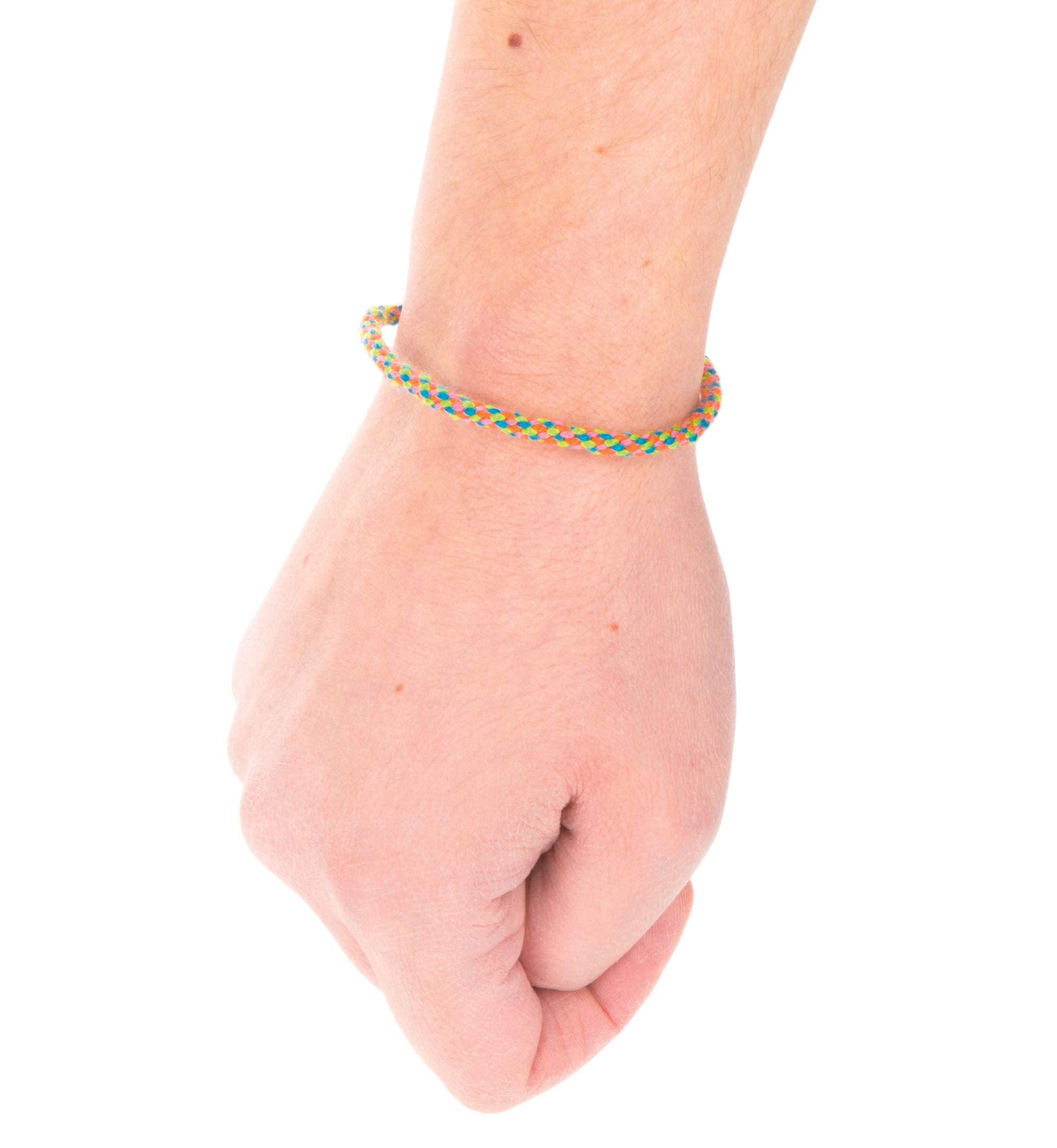 Baker Ross Make Your Own Braided Friendship Bracelets Kit - 4 Pack | Ages 8+ | Foam & Thread 6