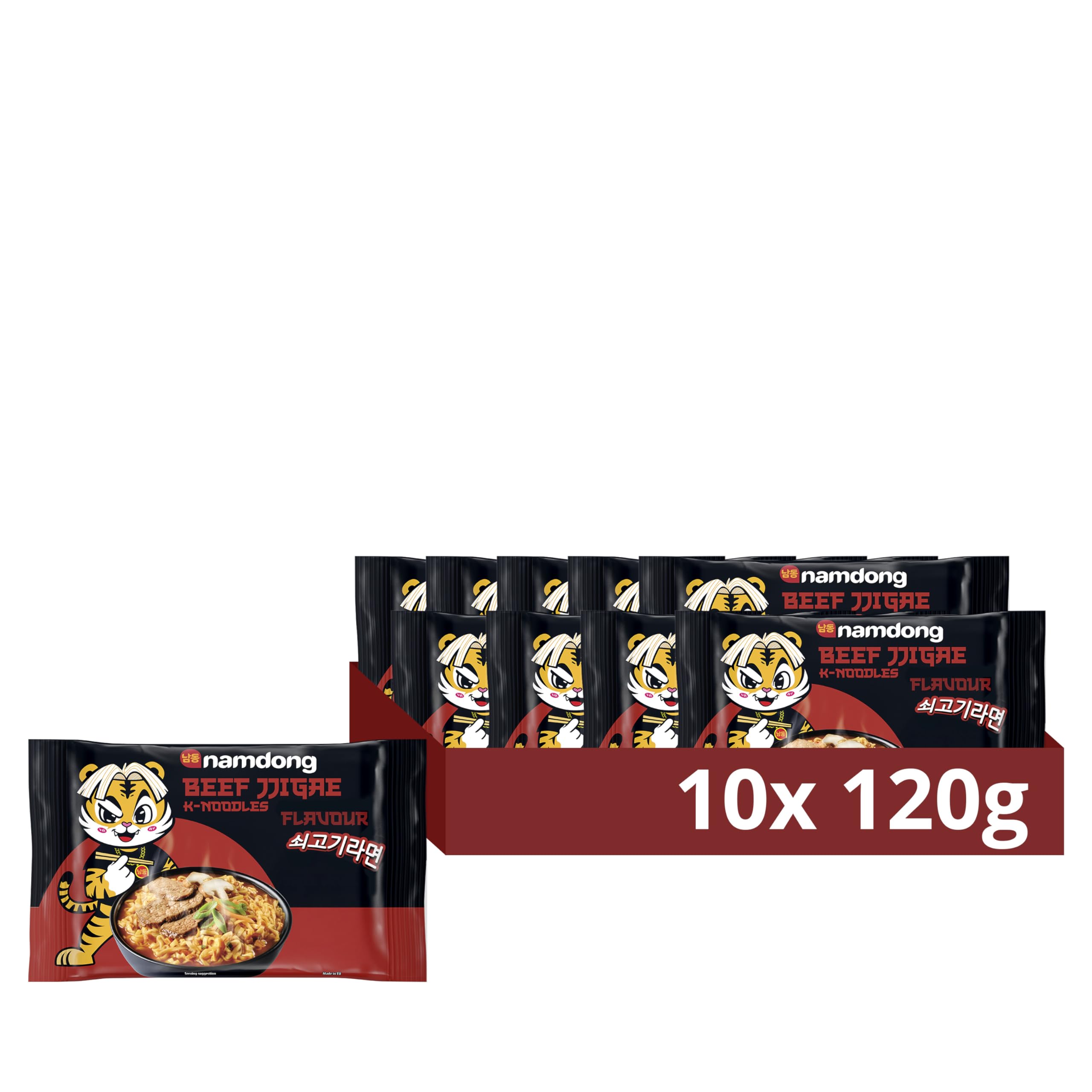 Namdong Beef Jjigae Noodle Block Korean-style Instant Noodles with Adjustable Spice