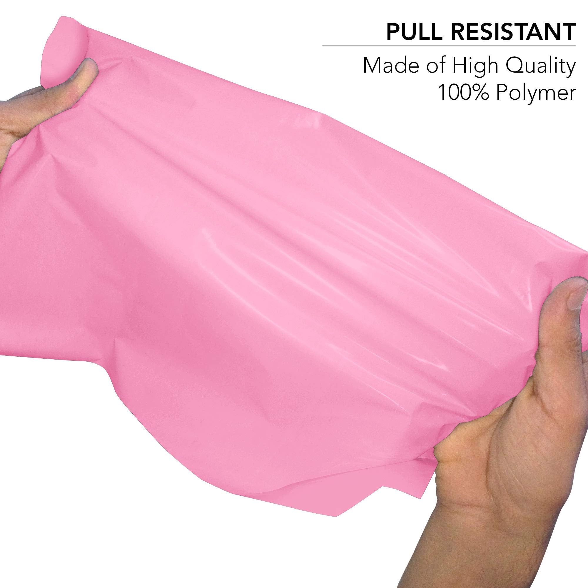 iSOUL 100 Pink Plastic Mailing Bags - Self Seal, Water Resistant | 4 Sizes (6x9 to 12x16 in) 4