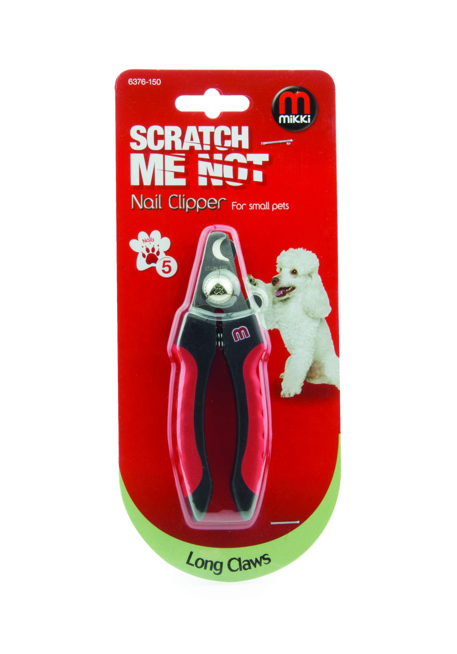 Mikki Small Pet Claw Clipper - Scissor Action for Cats & Dogs | Safety Stop | Soft Grip 4