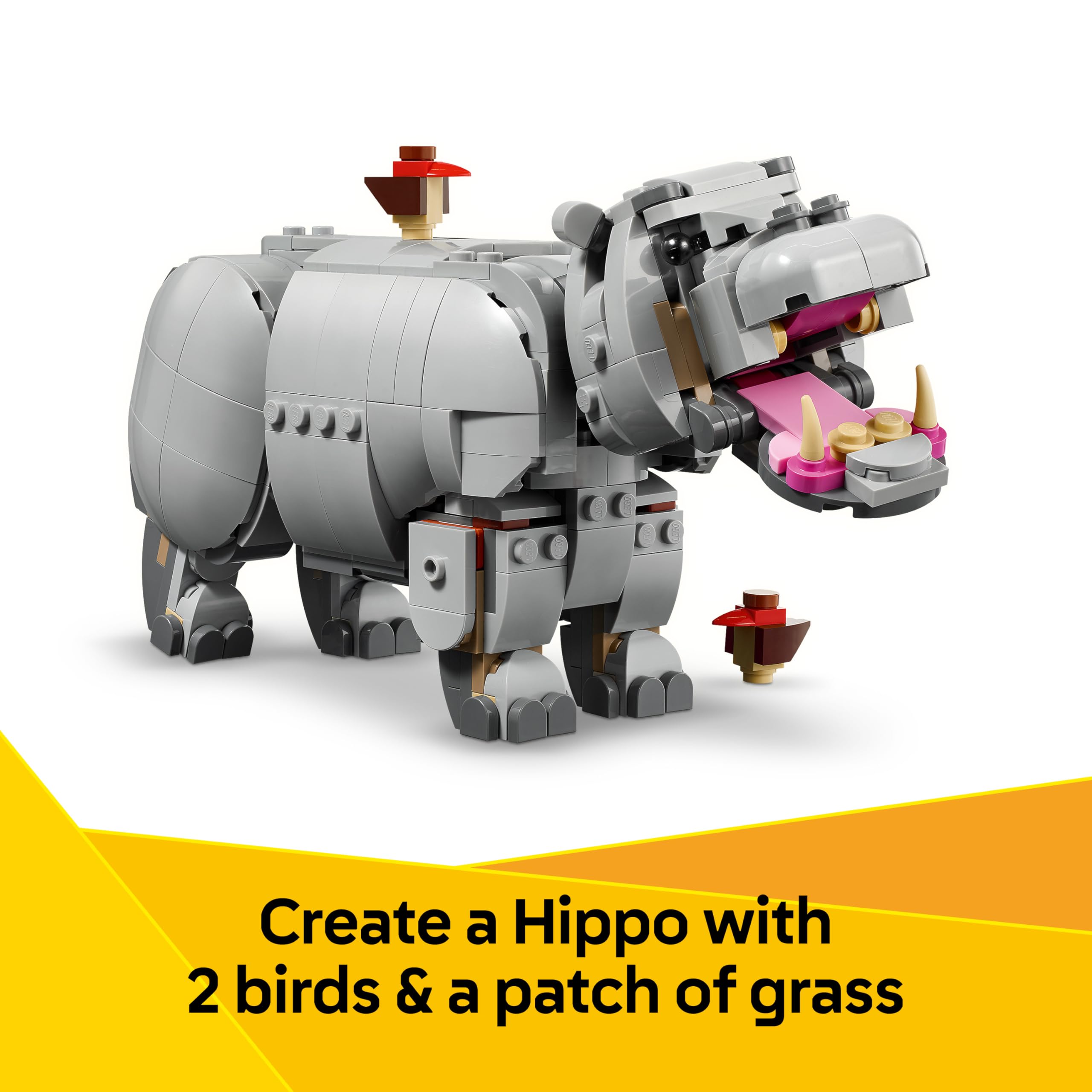 LEGO Creator 3in1 Wild Animals: Majestic Rhino with Birds Building Set | Ages 9+ 5