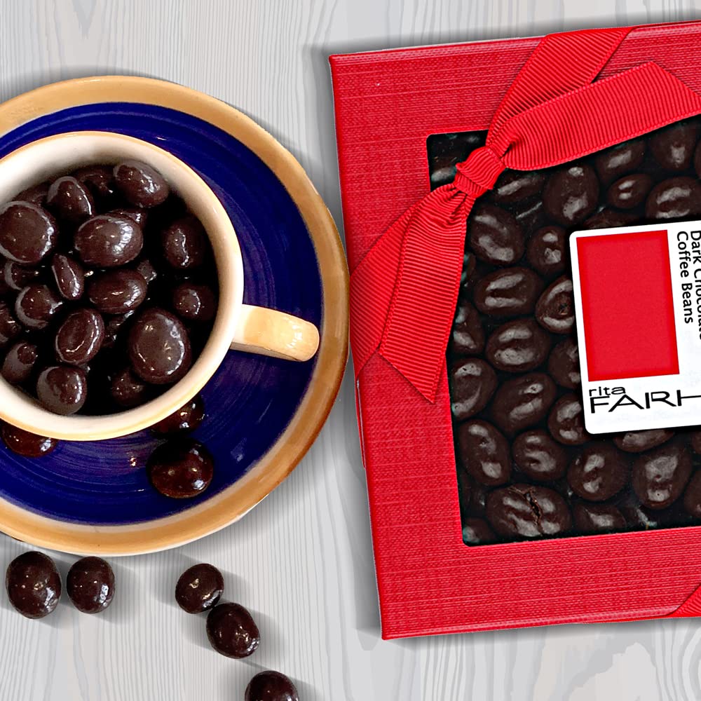 Rita Farhi Dark Chocolate Coated Coffee Beans Gift Box | 200g | Made in Britain 4