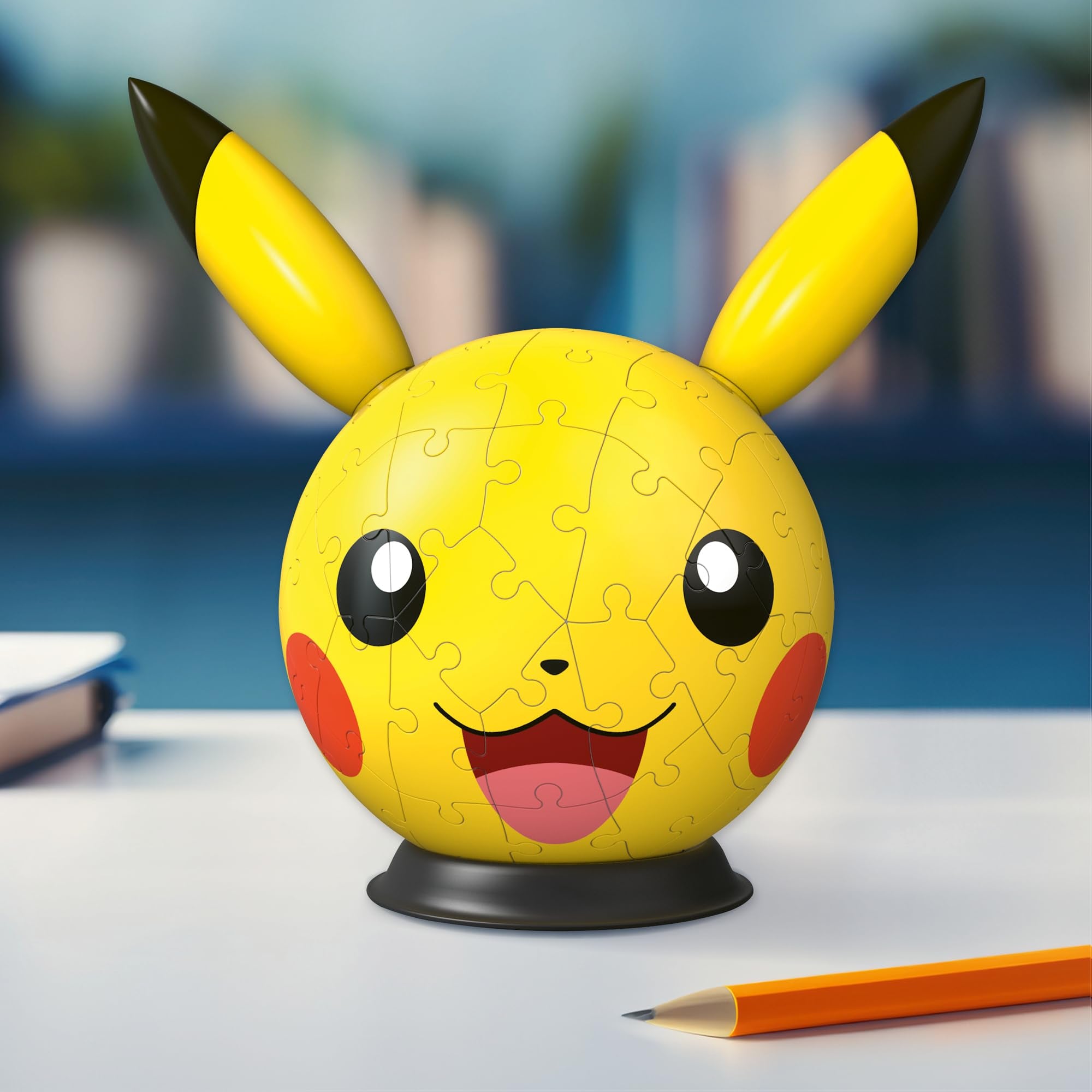Ravensburger Pokemon Pikachu with Ears 72-Piece 3D Puzzle Ball - 13cm Diameter 6
