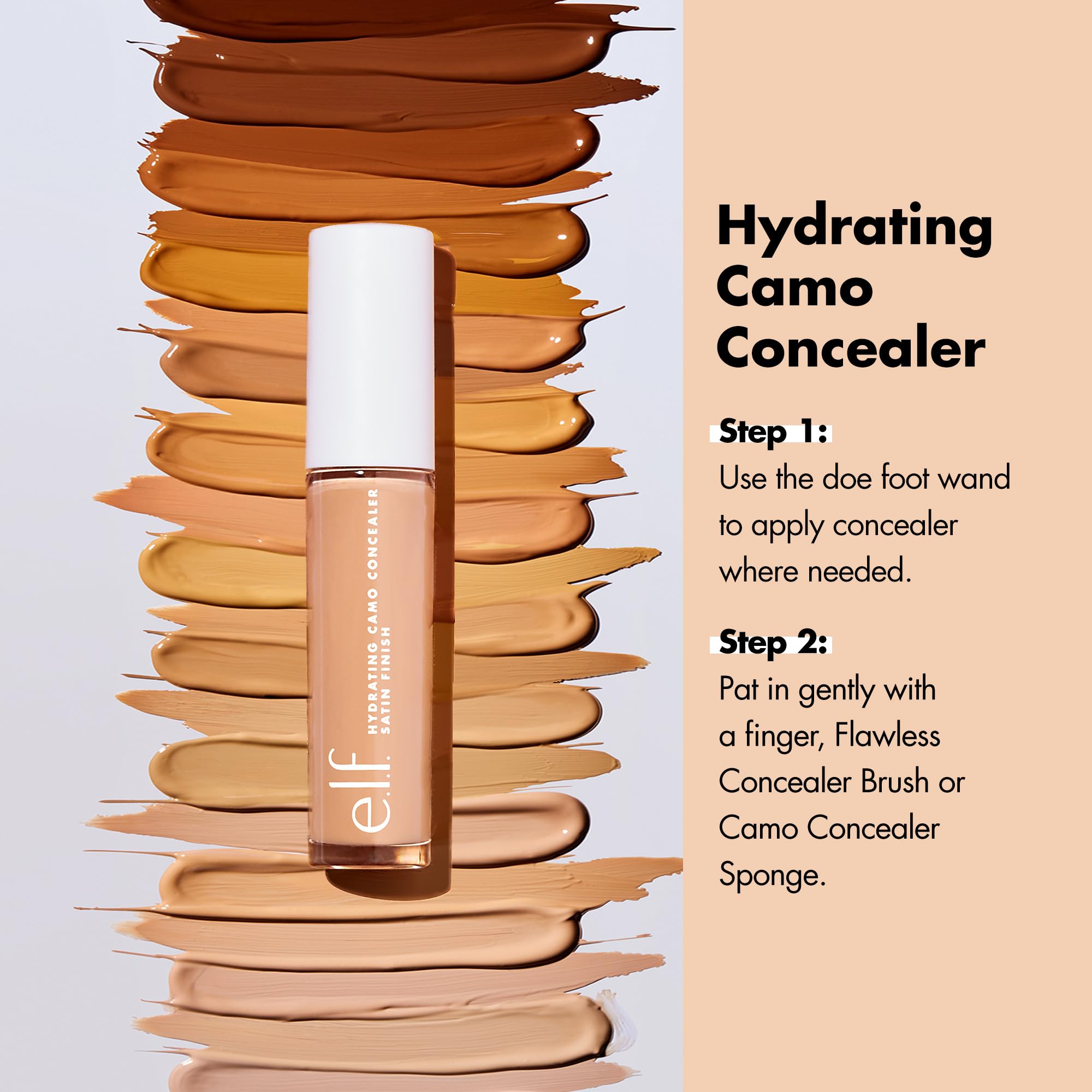 e.l.f. Hydrating Satin Camo Concealer - Medium Golden (5.67 g) 5