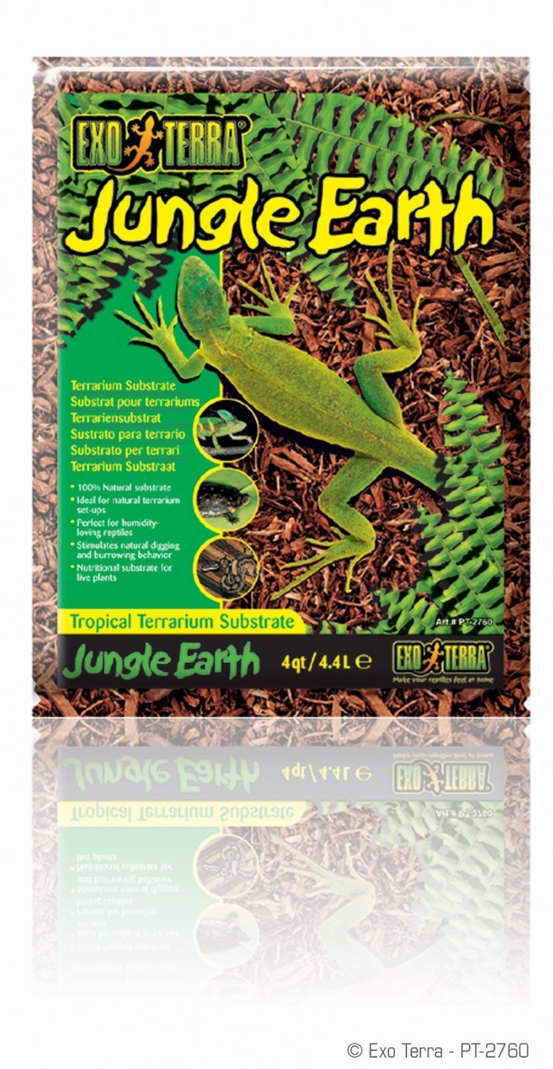 Exo Terra Jungle Earth Substrate - 100% Natural for Humidity Loving Reptiles | 4.4 Litre 1