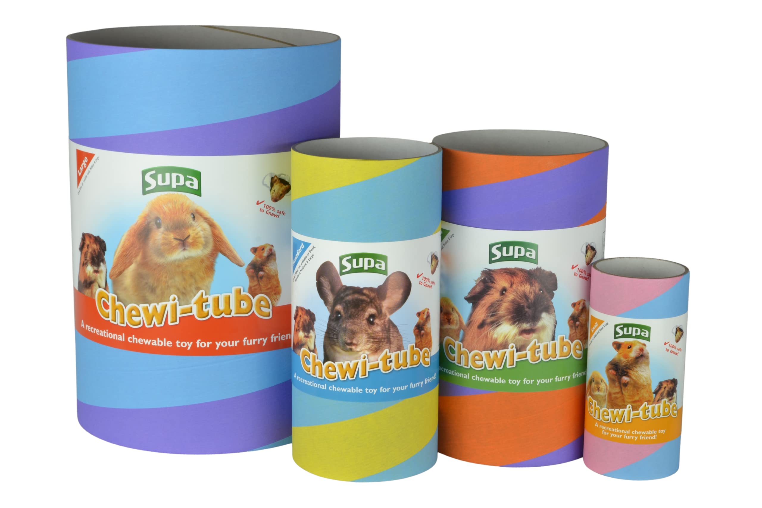 Supa Small Animal Chew-i-Tube - Chewable Tunnel for Exercise & Burrowing | 15cm Length 7