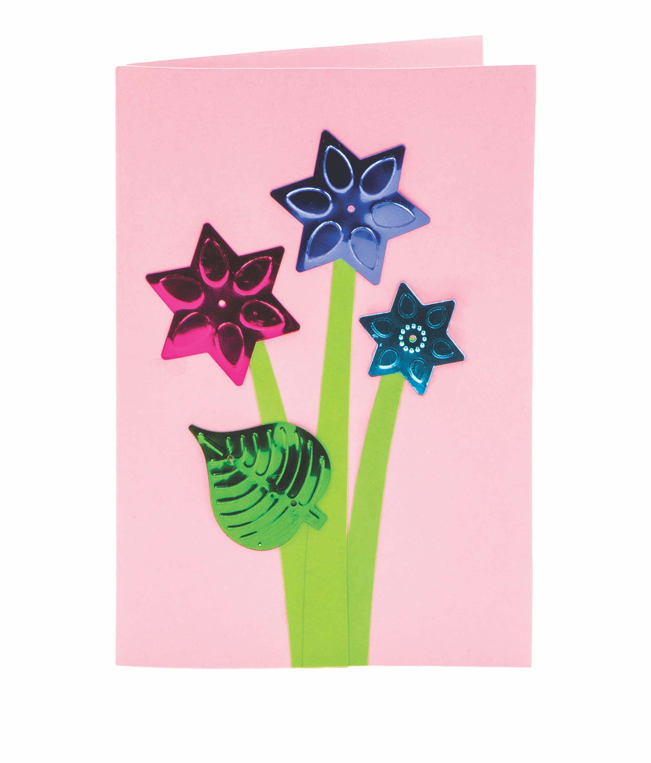 Baker Ross Jumbo Sequins for Crafting - 80g Assorted Colours & Shapes for Jewellery Making