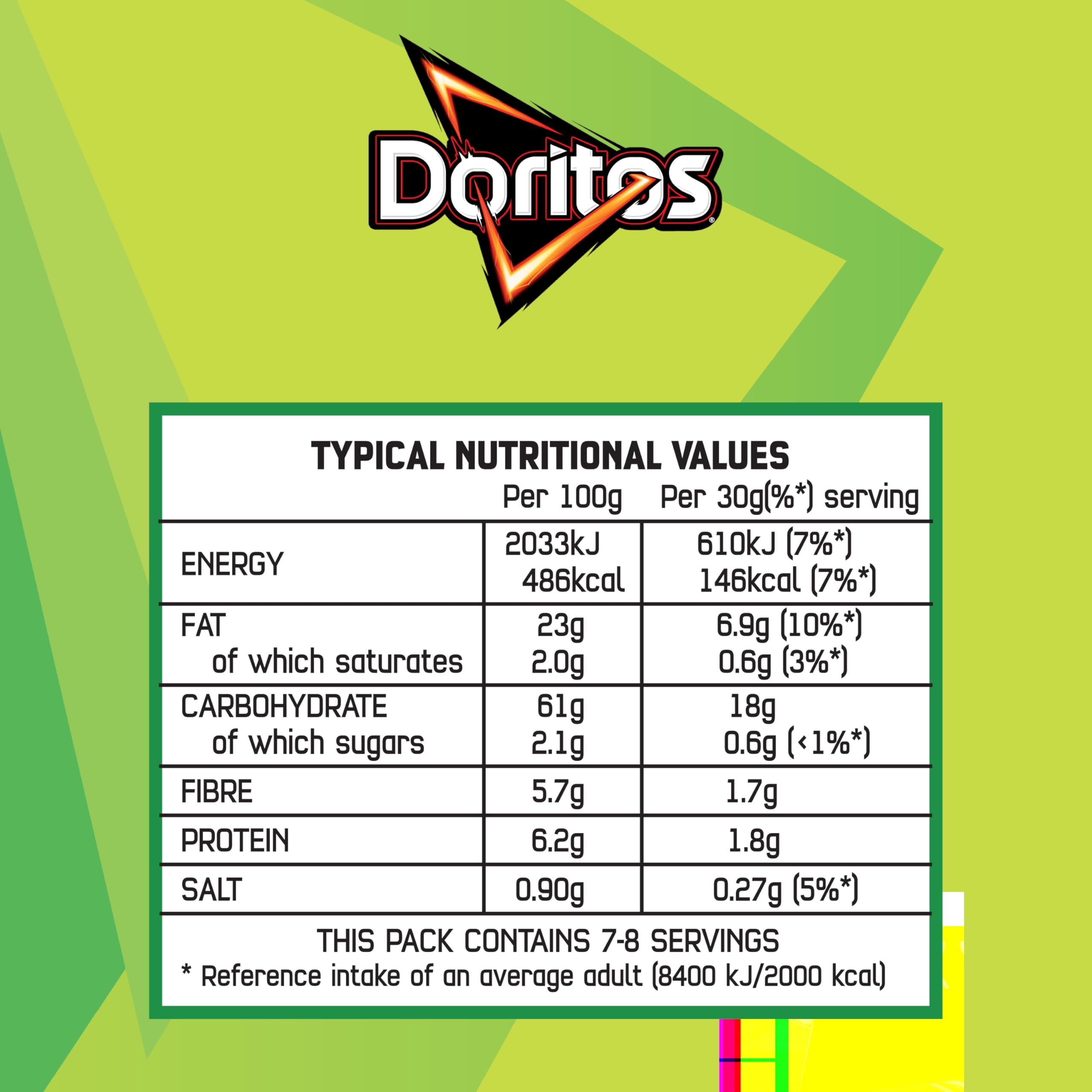 Doritos Zesty Lime Tortilla Chips - 230g Bag 3
