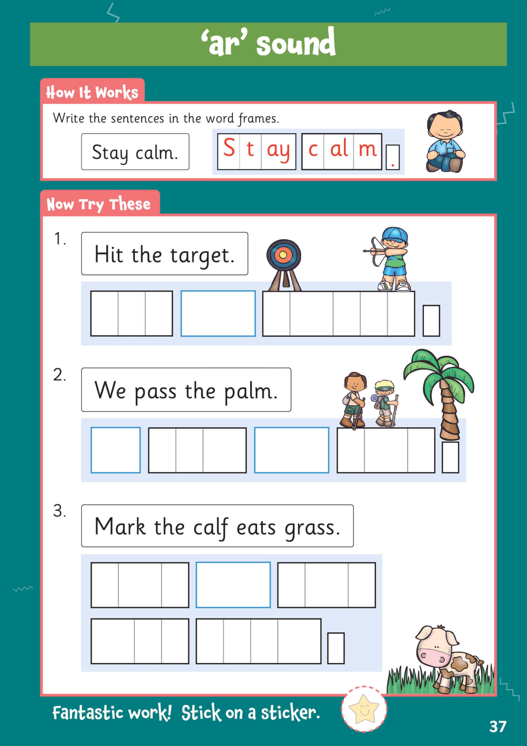 CGP 10 Minutes a Day Phonics for Ages 5-7 Study Aid Paperback with Reward Stickers 7