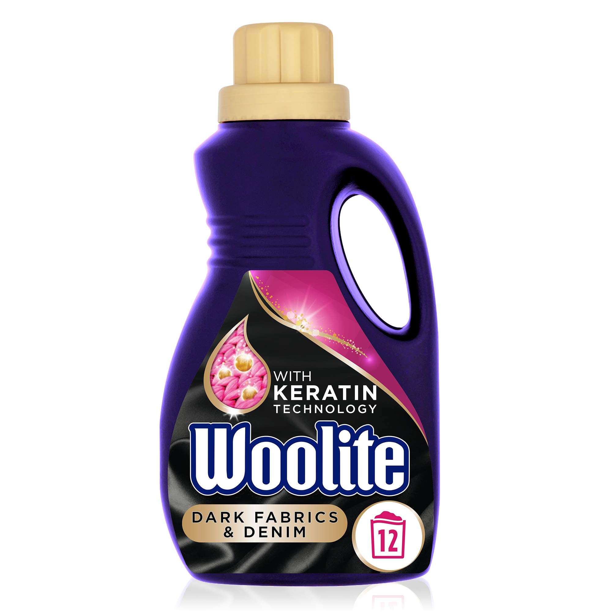 Woolite Liquid Detergent for Dark Fabrics & Denim - 750ml | Color Protection | Unscented