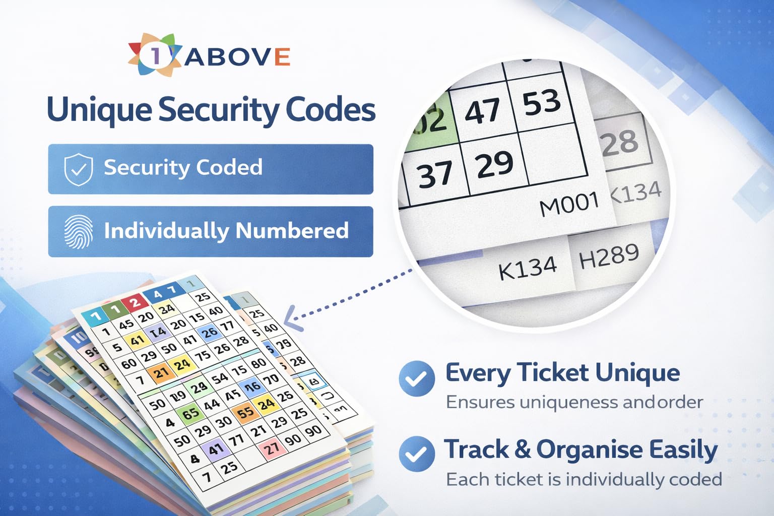 1ABOVE Bingo Books - 2 Pack Jumbo Tickets with Large Bold Numbers | Paper | Unisex Adult 7