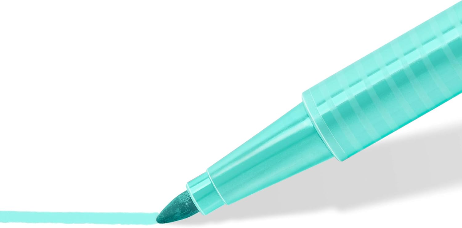 Staedtler triplus Highlighter, Ergonomic Triangular Shape, high Quality, Made in Germany, Set of 6 Pastel Colours, line Width 1-4 mm, 362 CSB6 4