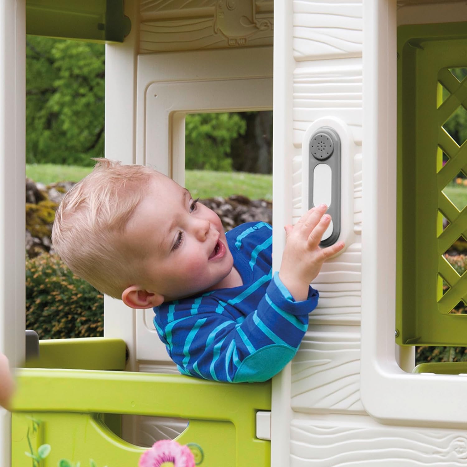 Smoby Electronic Doorbell for Playhouses - Real Sound Effect, Grey 7