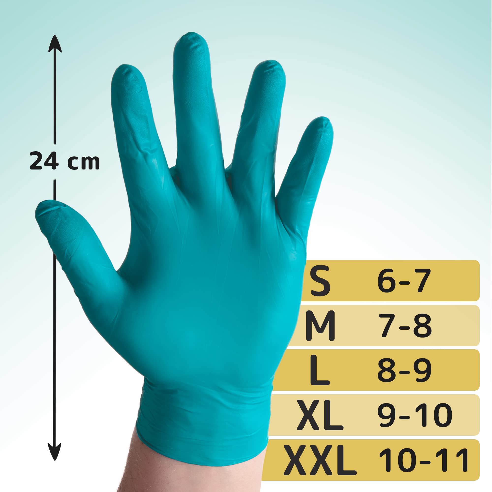 ABENA Nitrile XXL Green Disposable Gloves - Pack of 100 | Puncture Proof 3