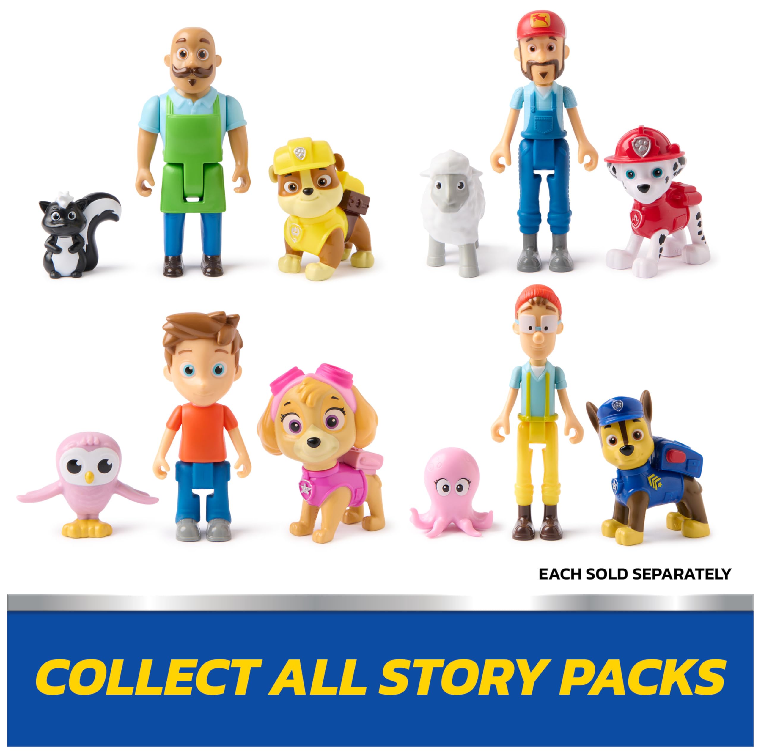 Paw Patrol Marshall & Farmer Al Figure Pack with Sheep Toy Figure | Ages 3-9 | 3 Figures 5