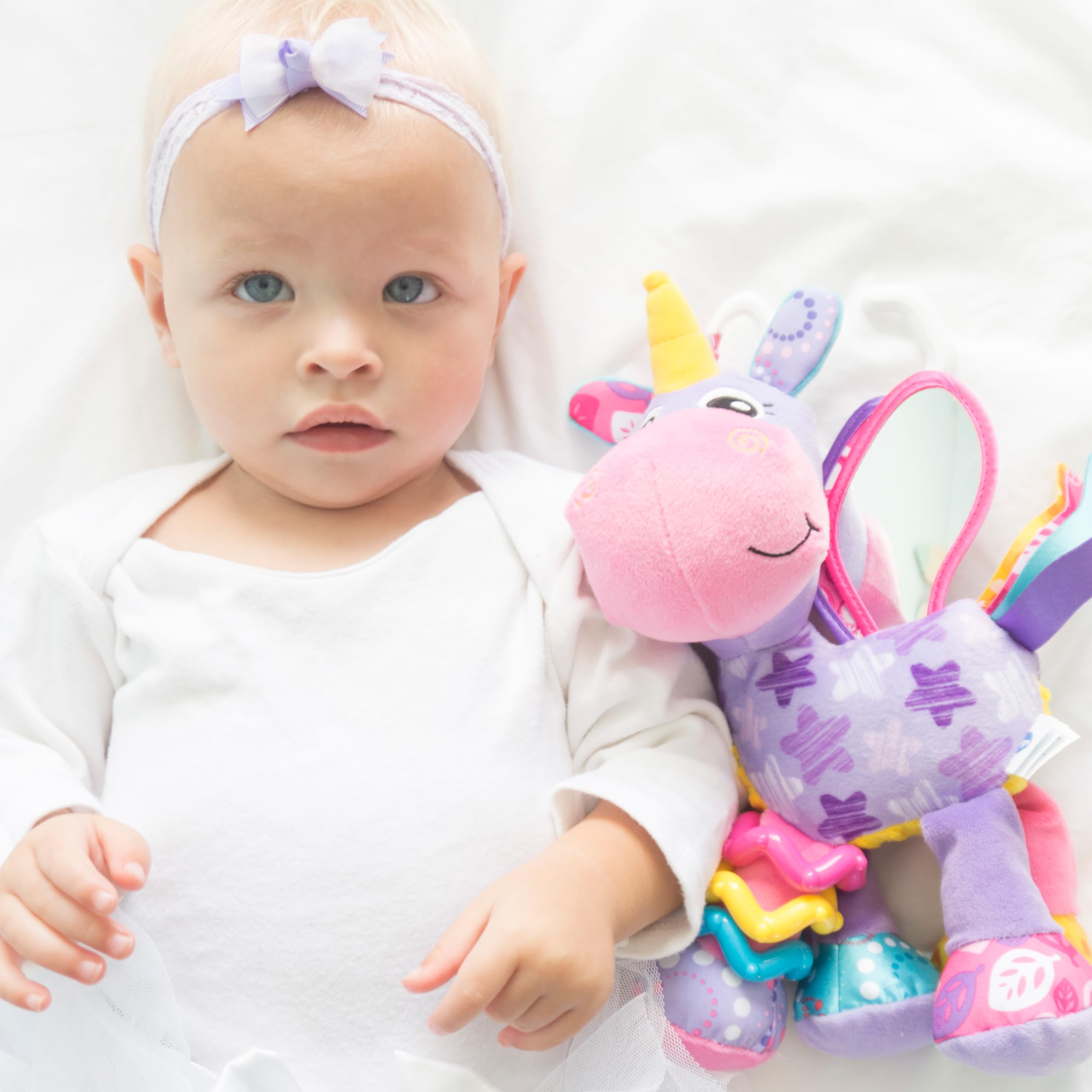 Playgro Stella Unicorn Activity Friend Pram Toy | 0+ Months | Pink/Purple 9