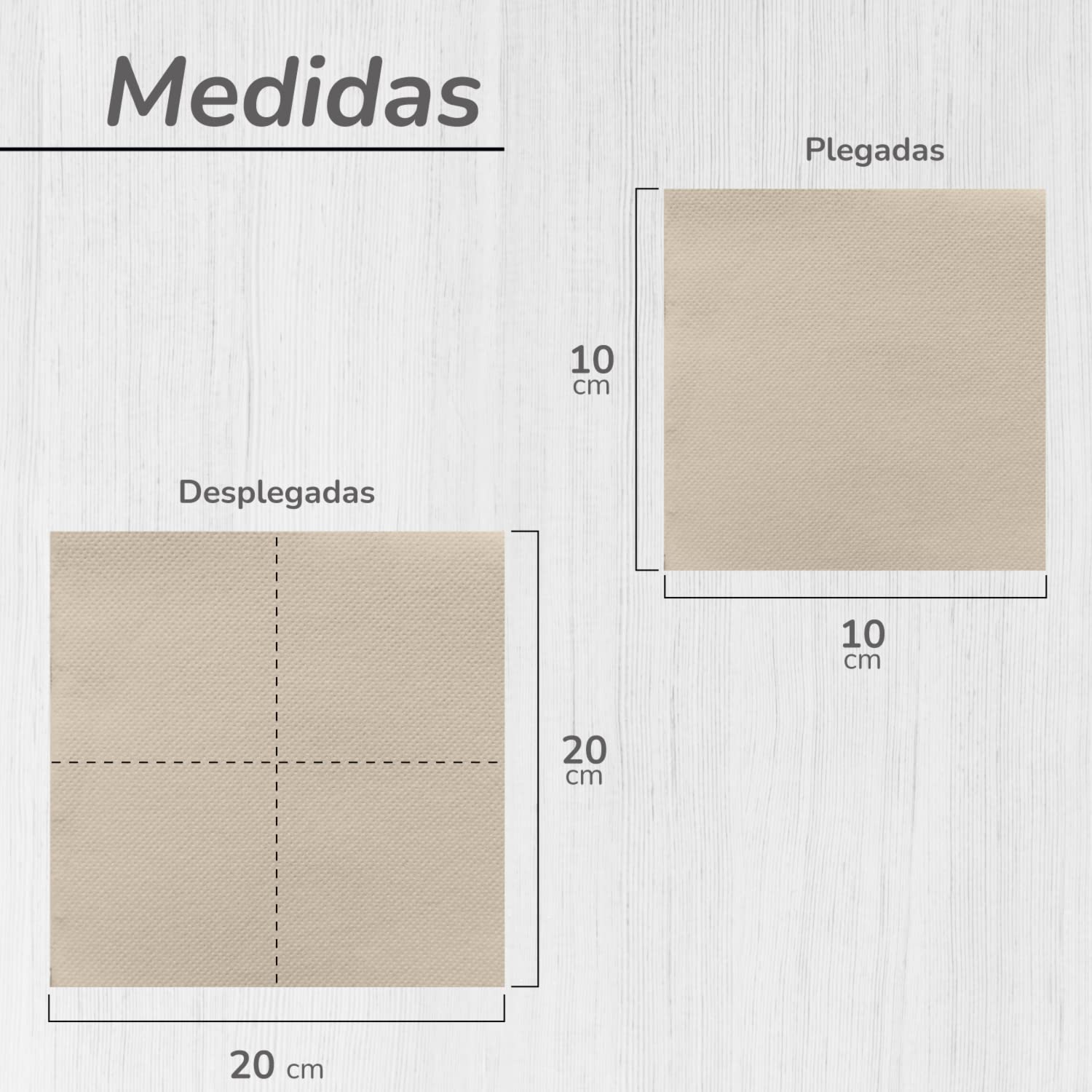 Hostelnovo Recycled Paper Napkins - 600 Pack | Cocktail Size | 100% Recyclable | Natural Color 3