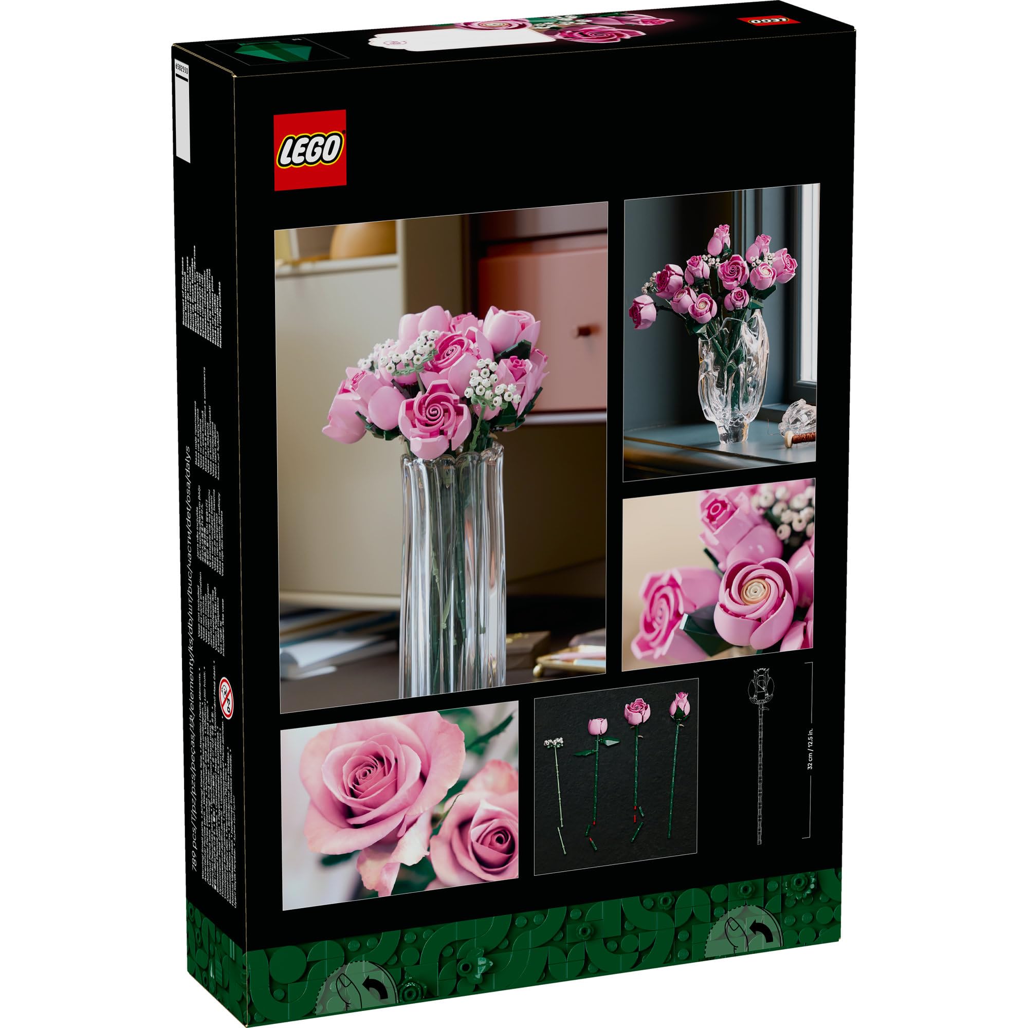 LEGO Botanicals Bouquet of Pink Roses Building Set 10374 | Ages 18+ 4