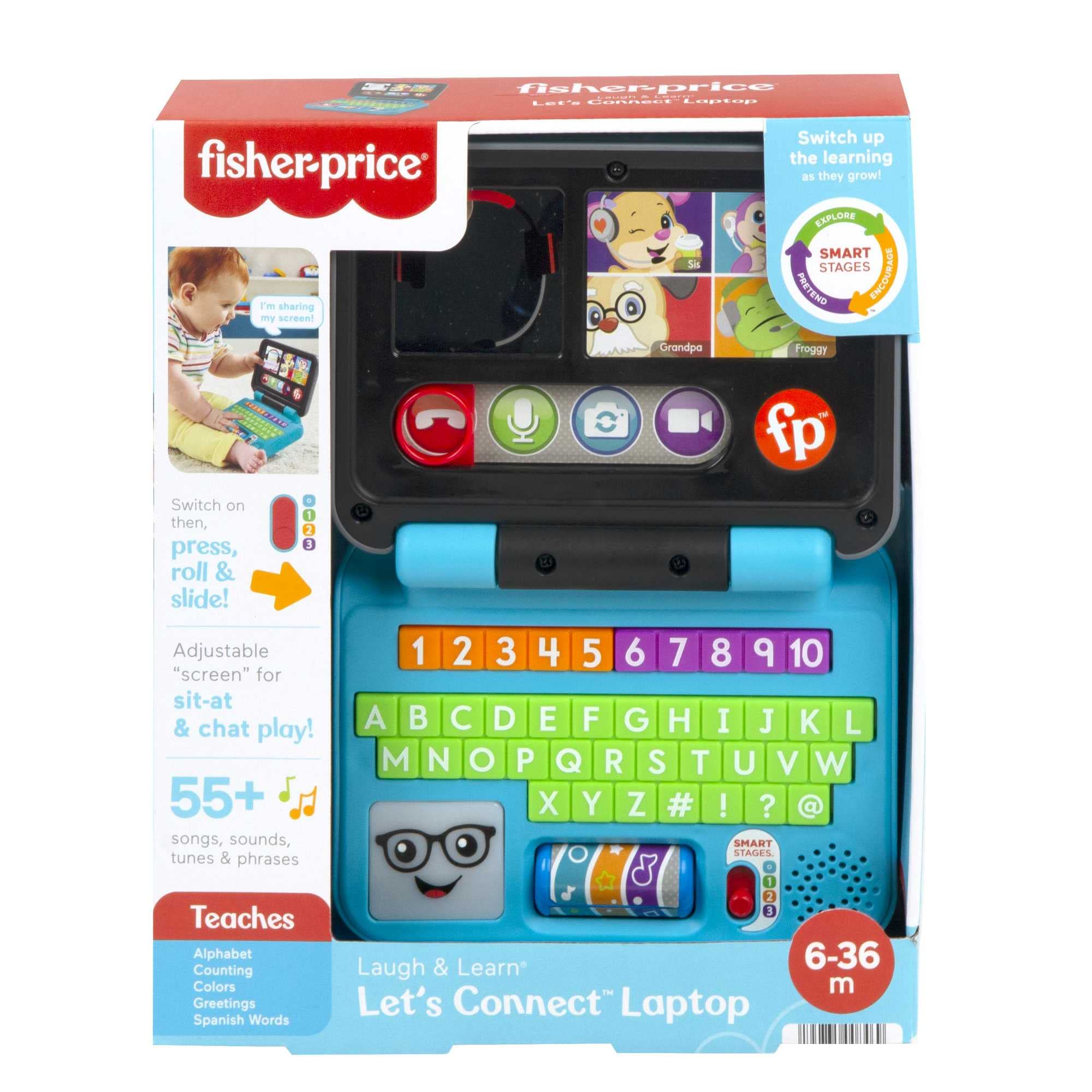 Fisher-Price Laugh & Learn Let's Connect Laptop - UK English Edition | Ages 6-36 Months | 55+ Songs & Phrases 7