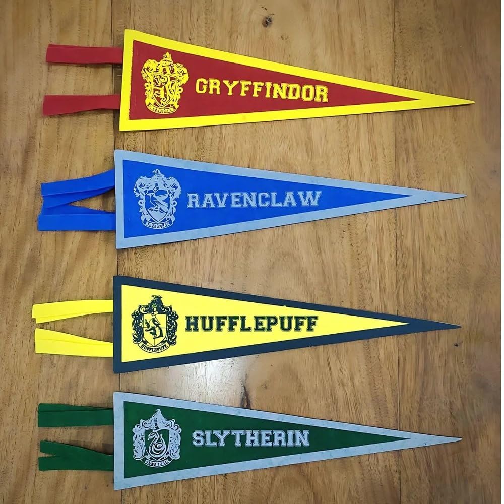 Unique Harry Potter Fabric Pennant Banners - Pack of 4 | Multicolor | 41 cm x 15 cm 4