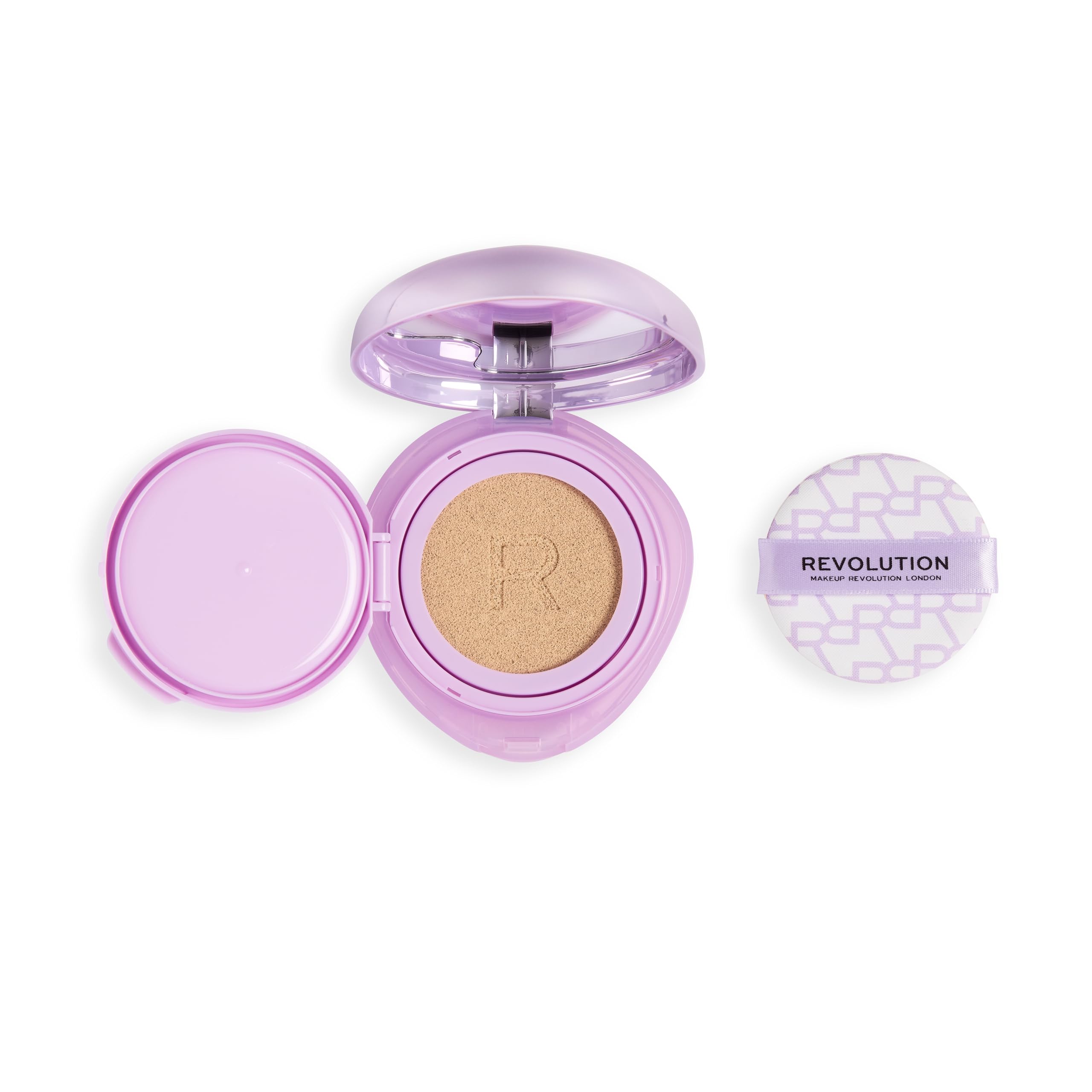 Revolution Beauty London Superdewy Cushion Foundation - Buildable Coverage | Hydrating | Light Neutral