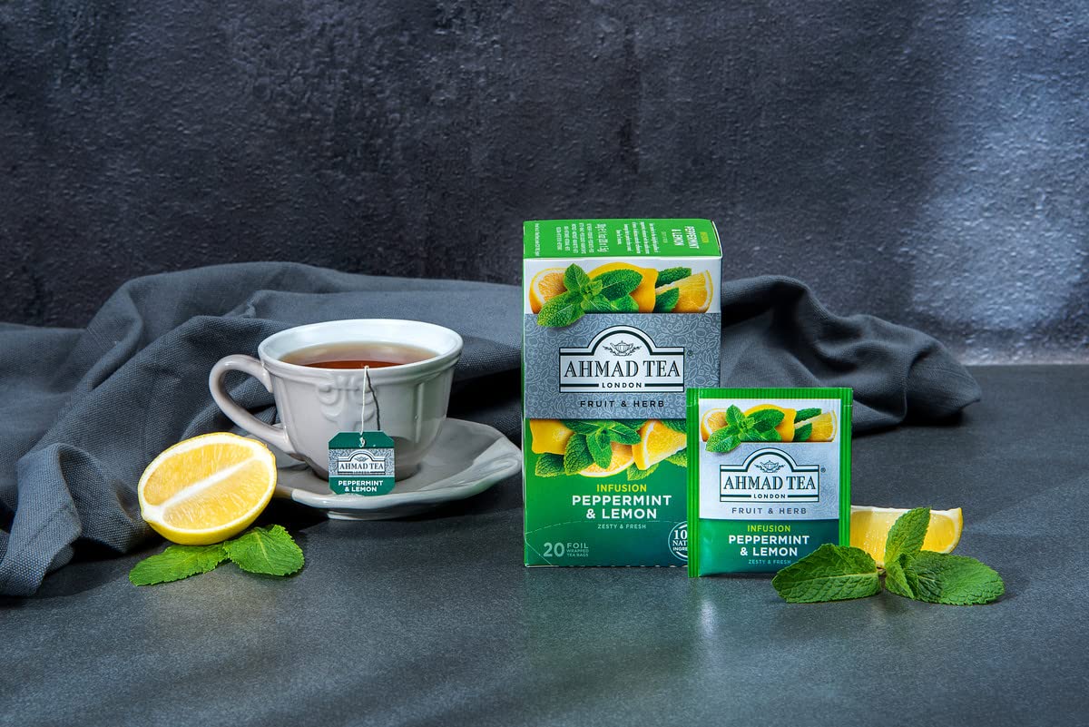 Ahmad Tea Peppermint & Lemon Fruit & Herbal Infusion - 20 Tea Bags 5